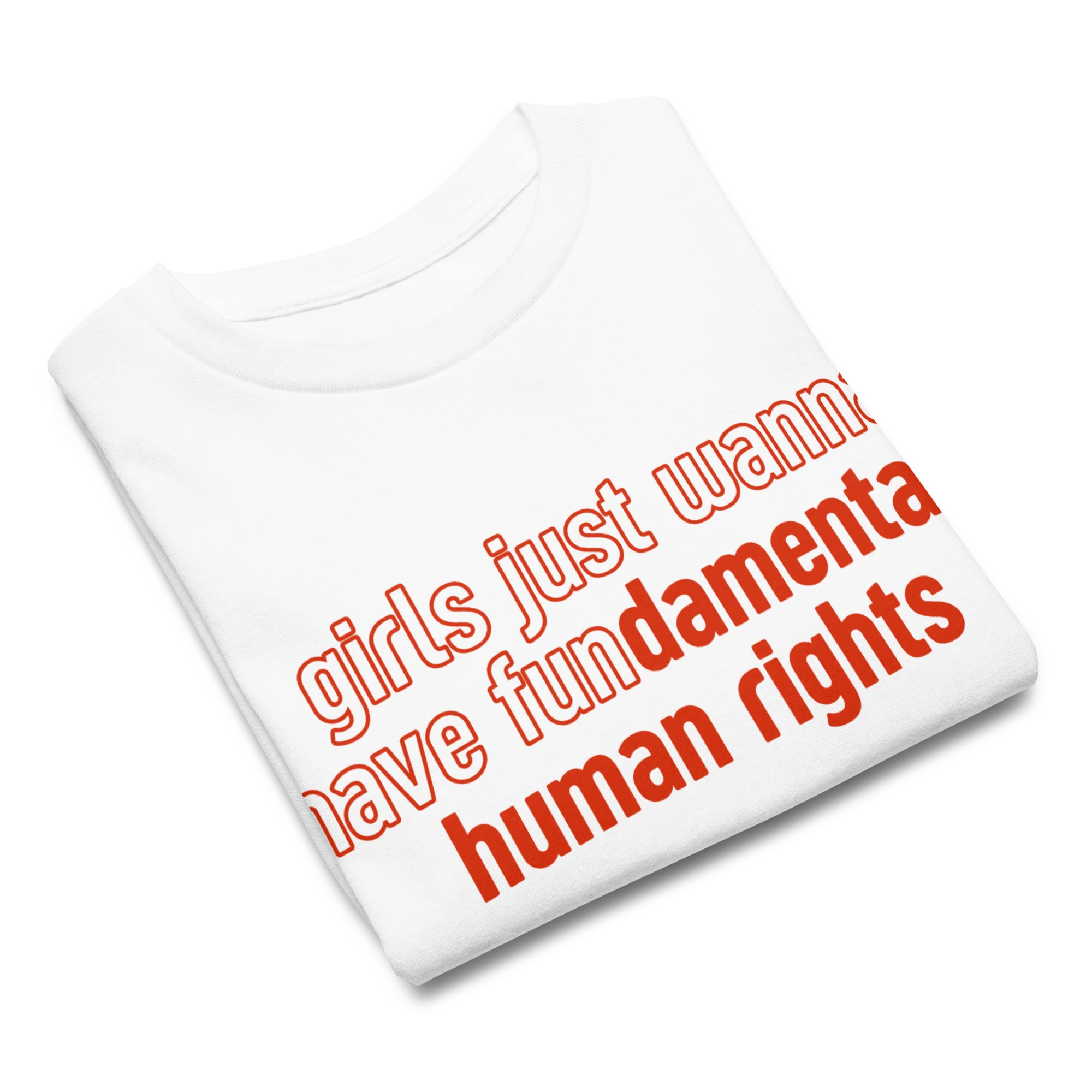 Girls Fundamental Human Rights Baby Tee - Image 3