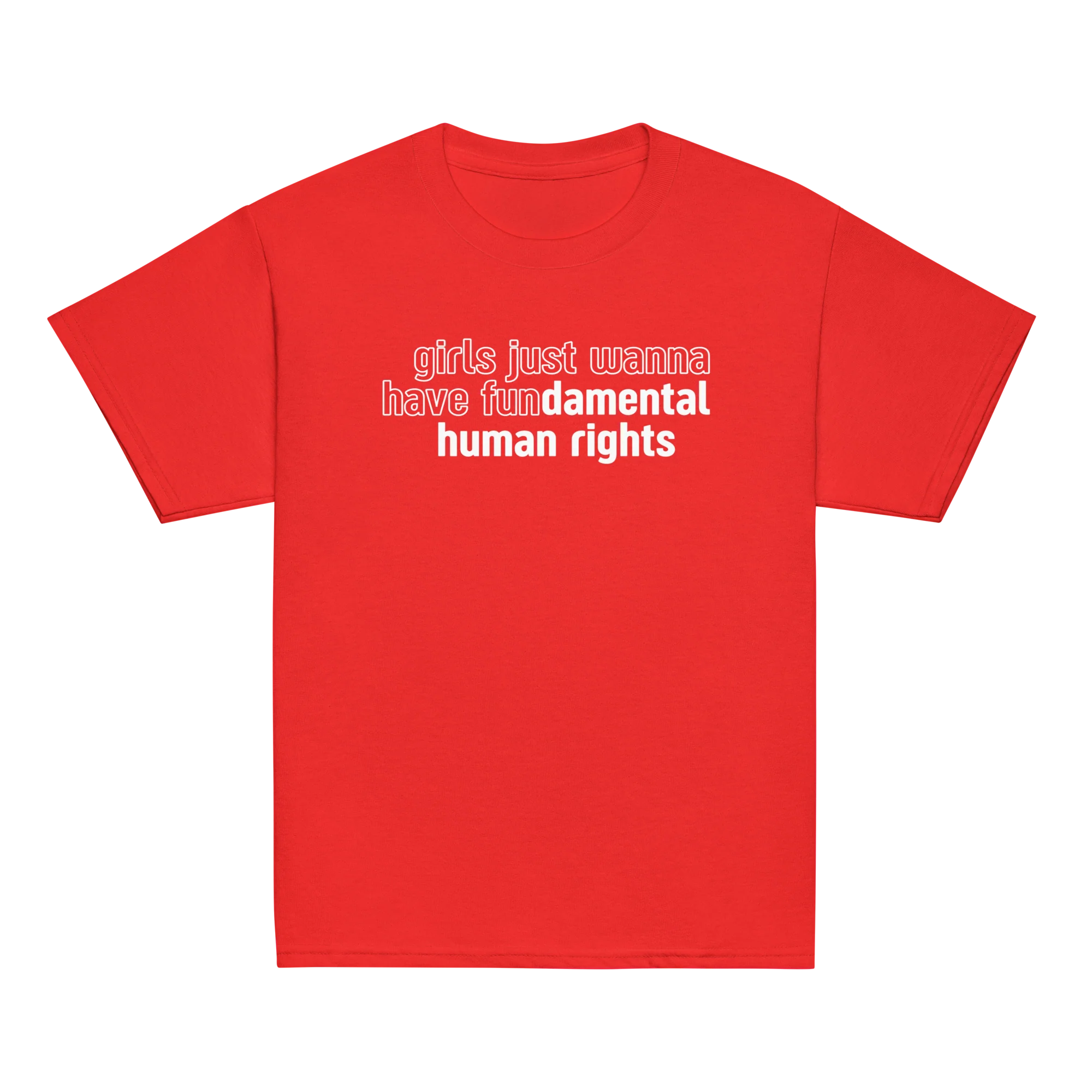 Girls Fundamental Human Rights Baby Tee - Image 4