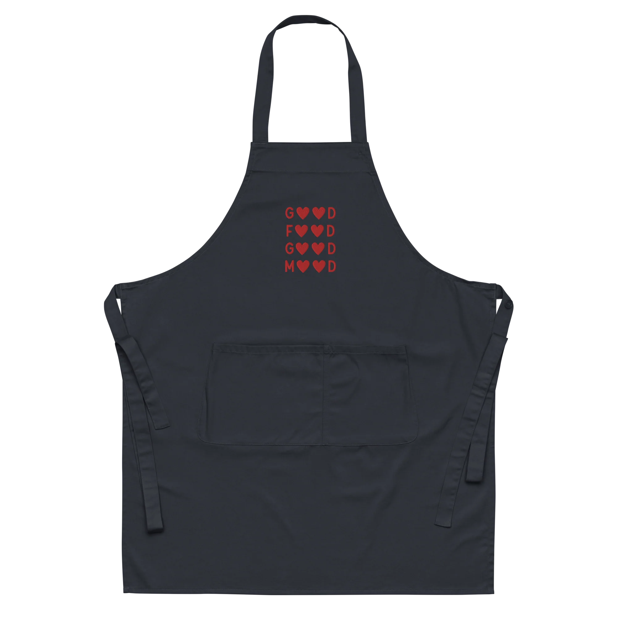 Good Food Good Mood Embroidered Organic Cotton Apron - Image 10