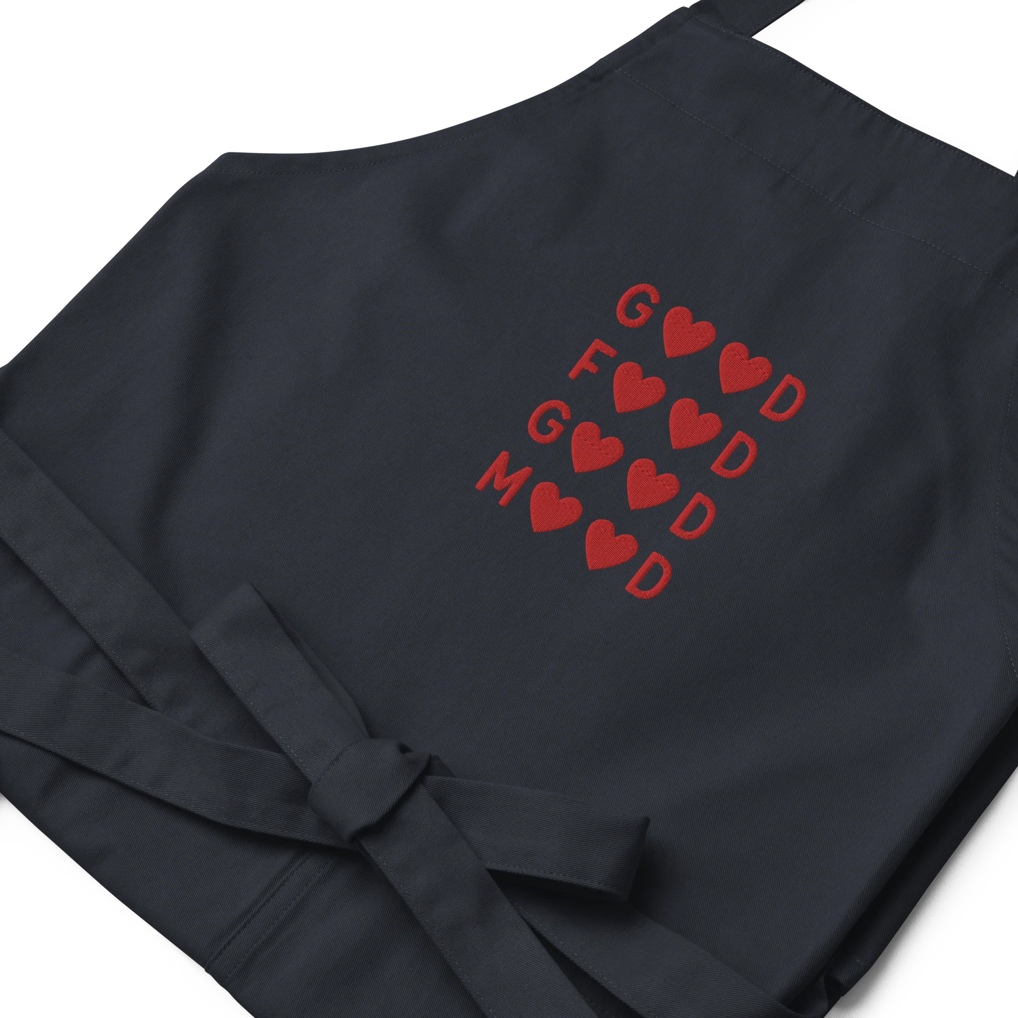 Good Food Good Mood Embroidered Organic Cotton Apron - Image 11