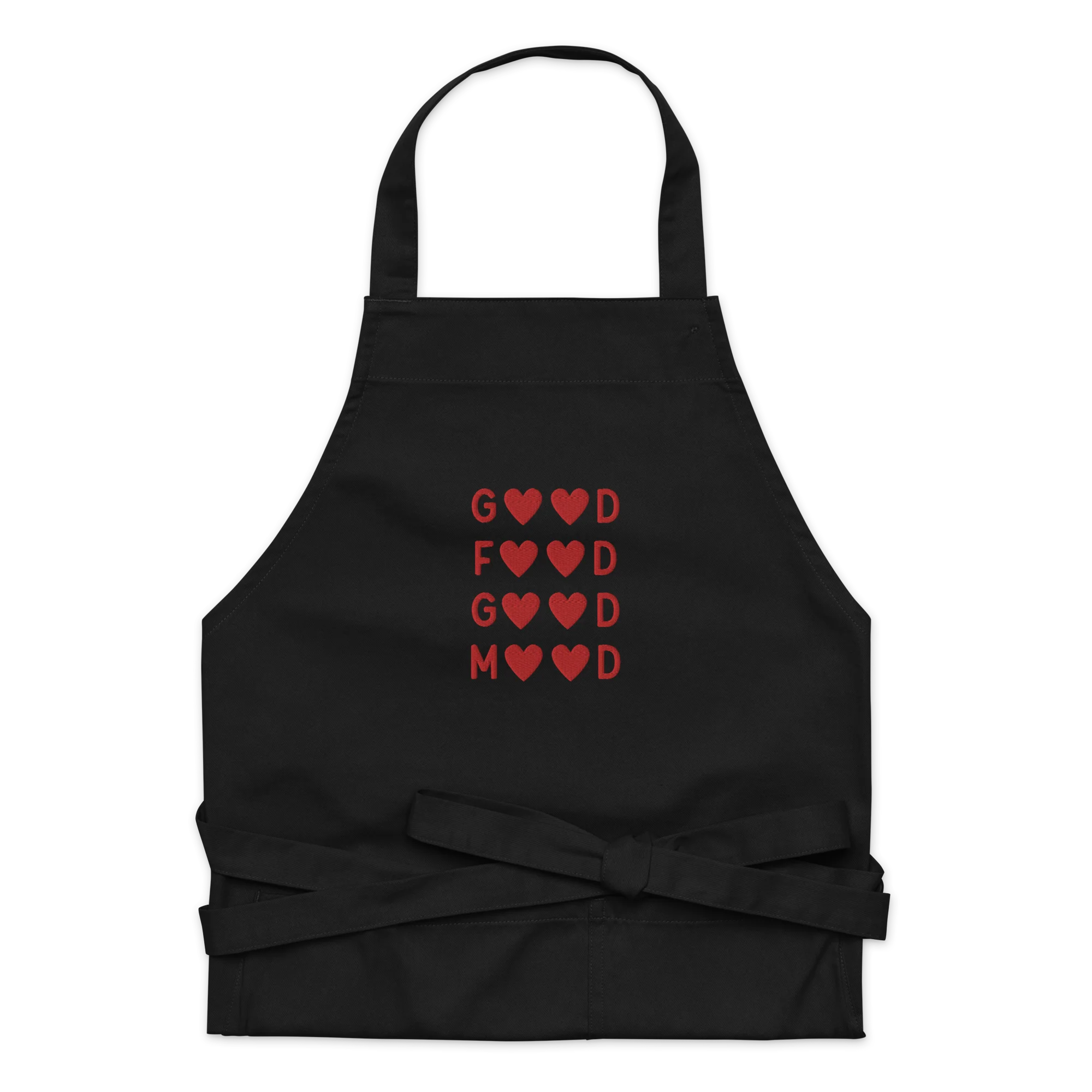 Good Food Good Mood Embroidered Organic Cotton Apron - Image 13