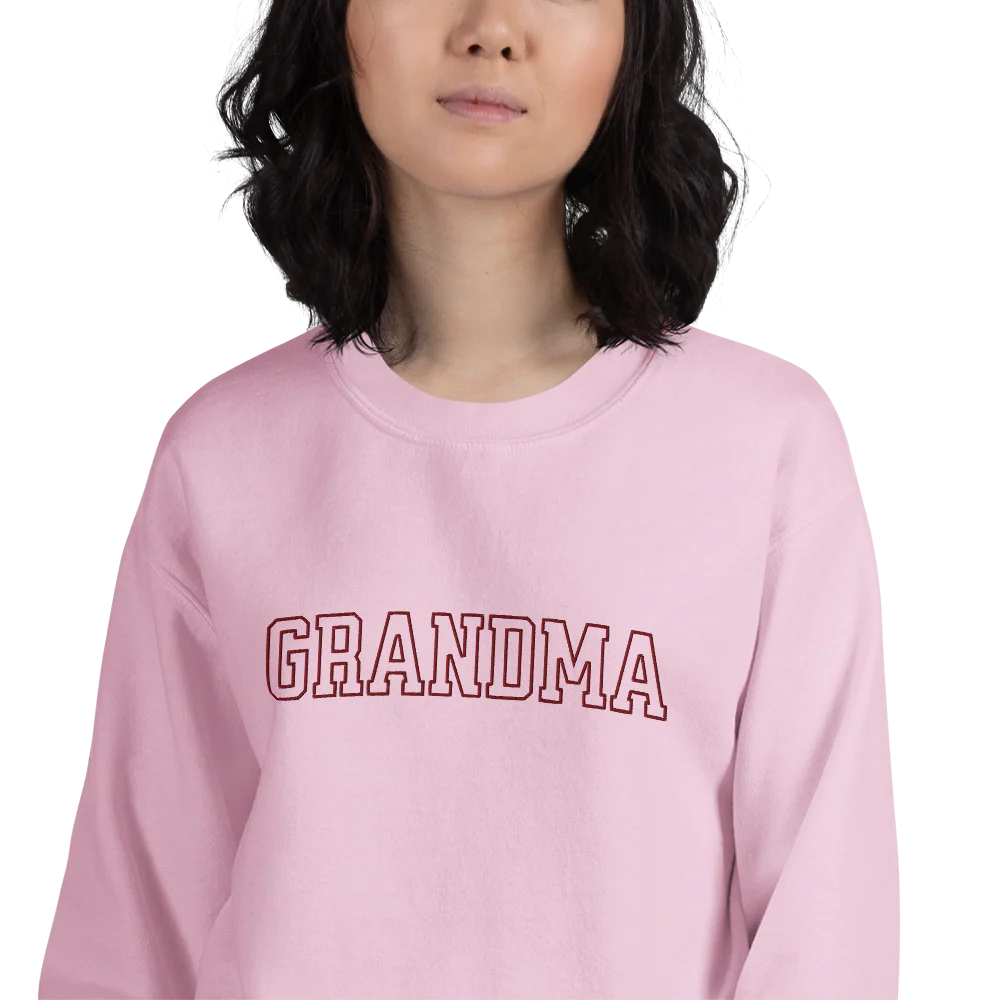 Grandma Grandmother Varsity Embroidered Sweatshirt - Image 2
