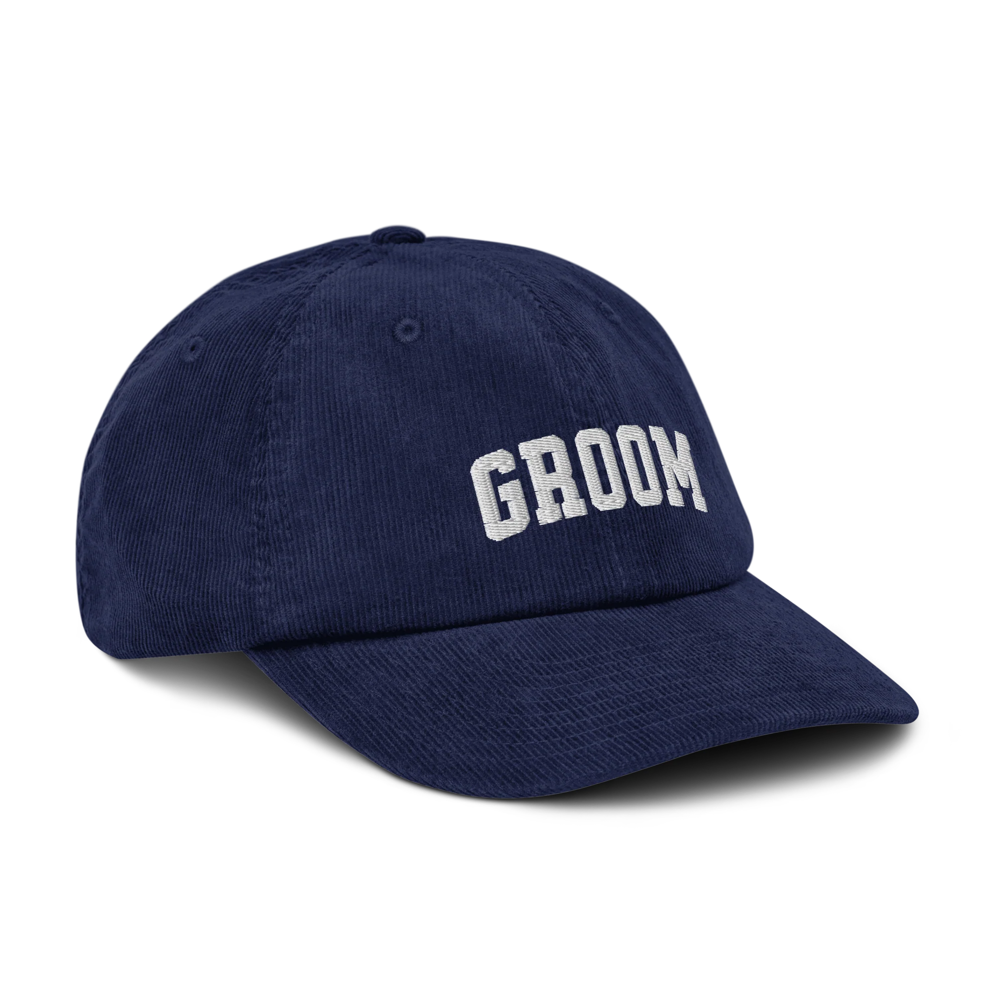 Groom Embroidered Corduroy Hat - Image 3