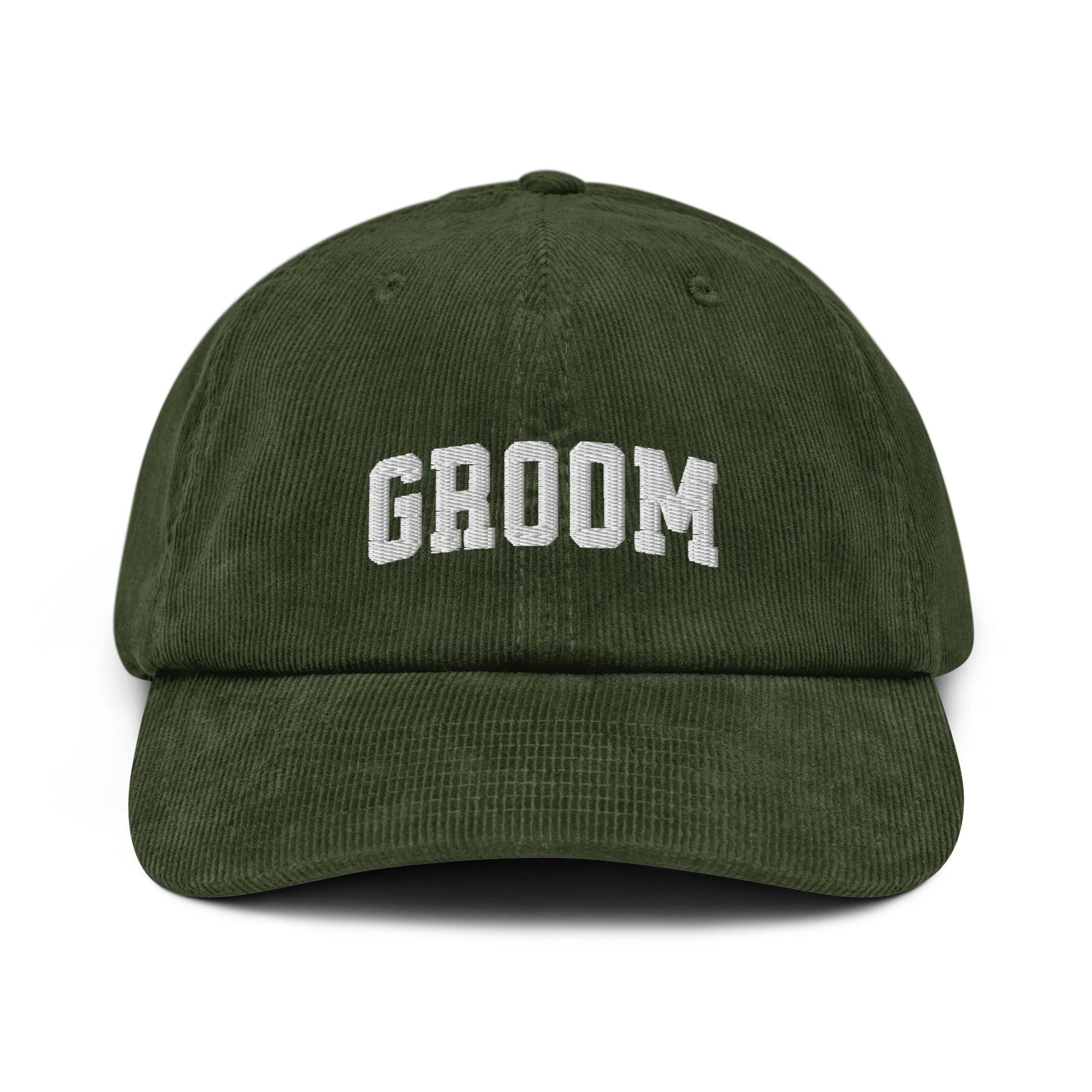Groom Embroidered Corduroy Hat - Image 7