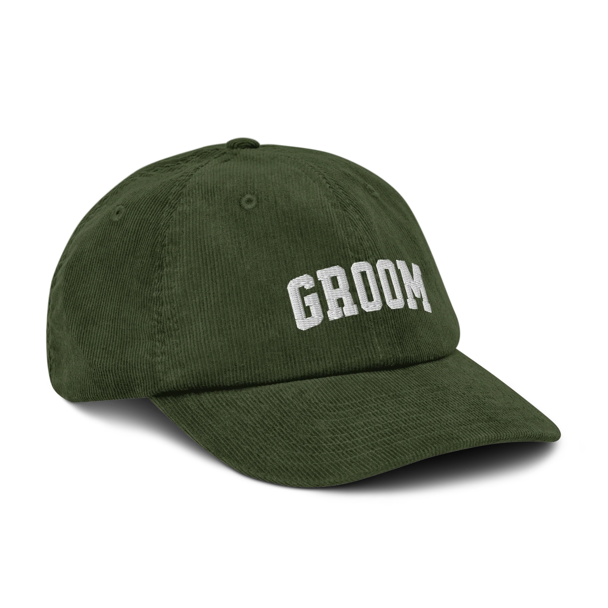 Groom Embroidered Corduroy Hat - Image 8