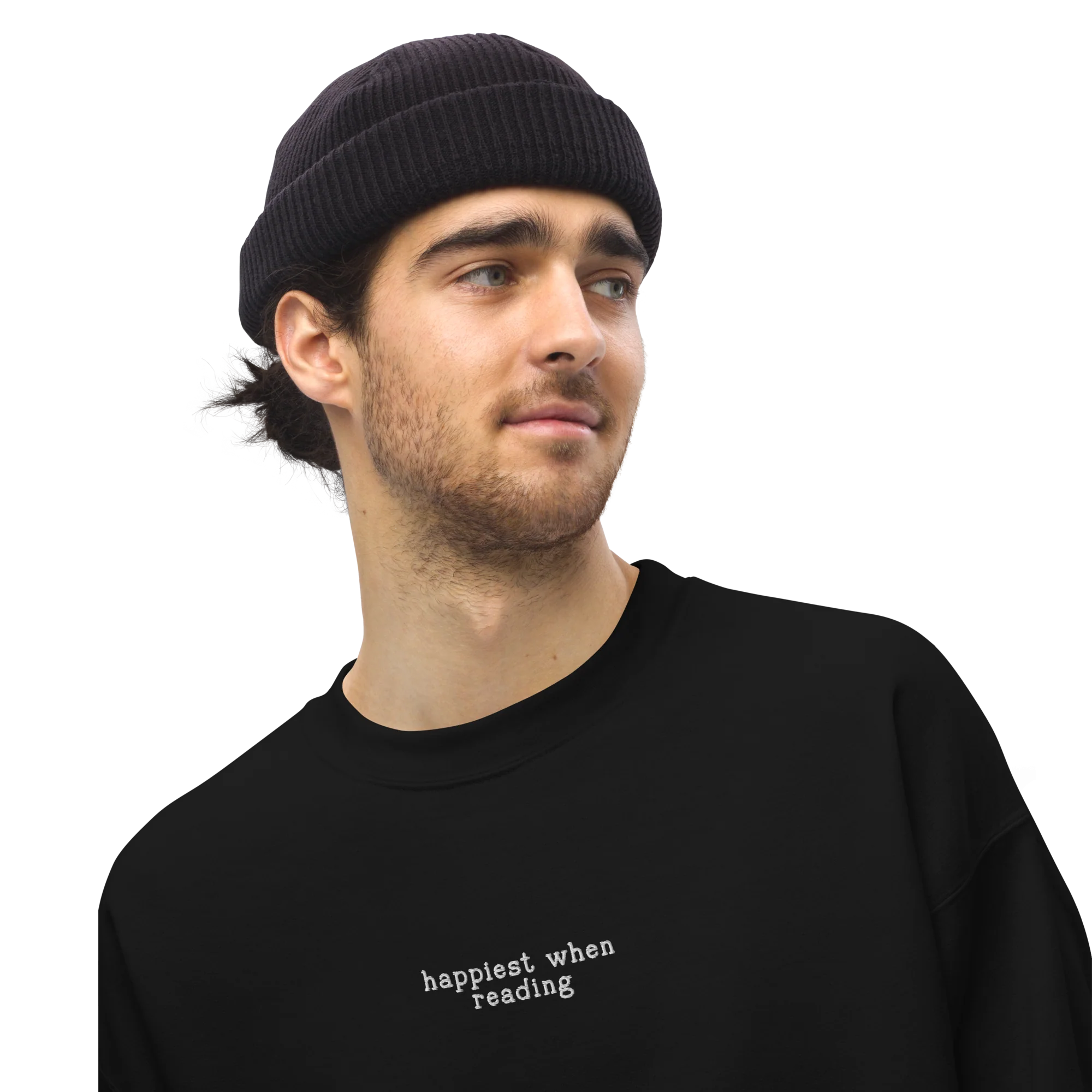 Happiest When Reading Embroidered Sweatshirt - Image 10