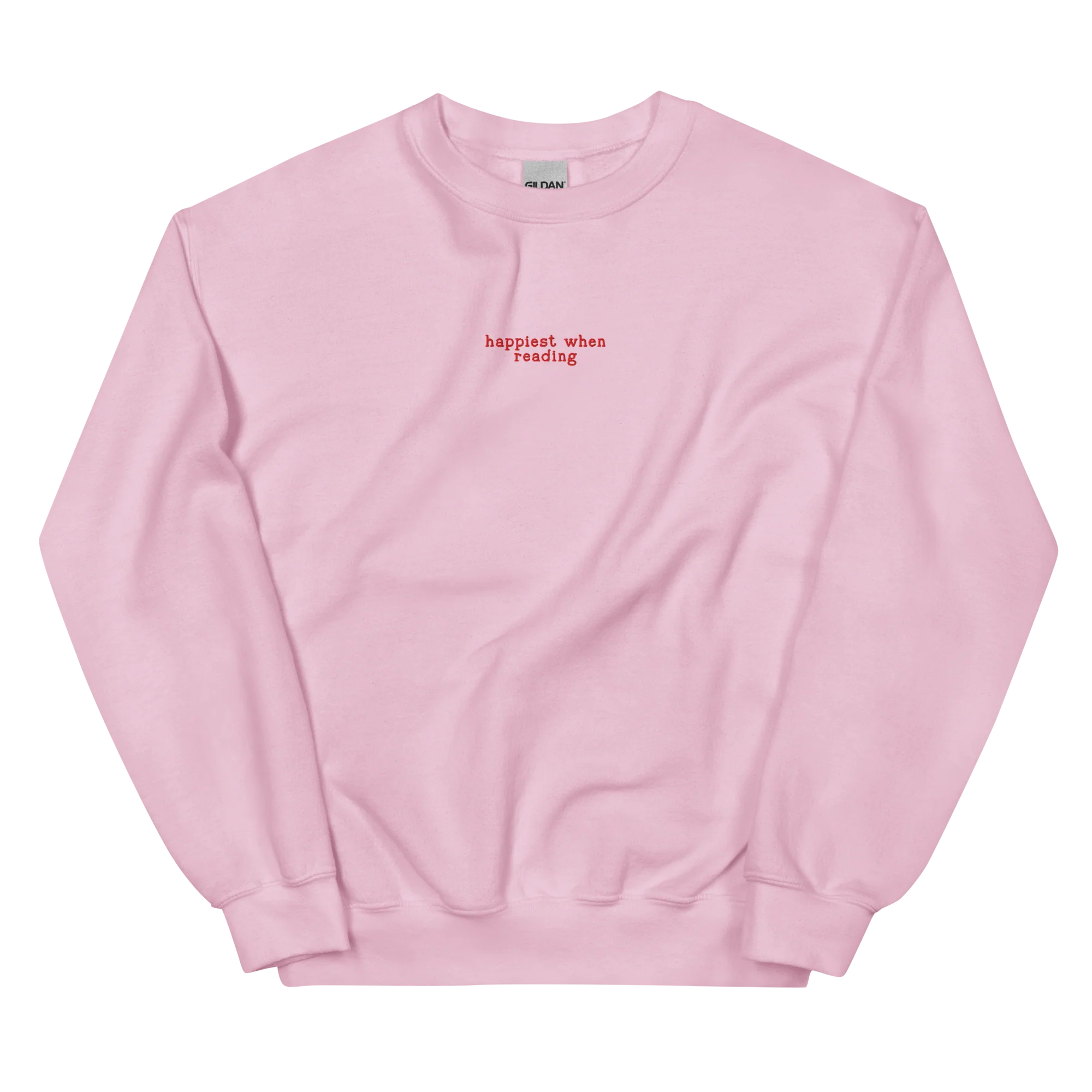 Happiest When Reading Embroidered Sweatshirt - Image 3
