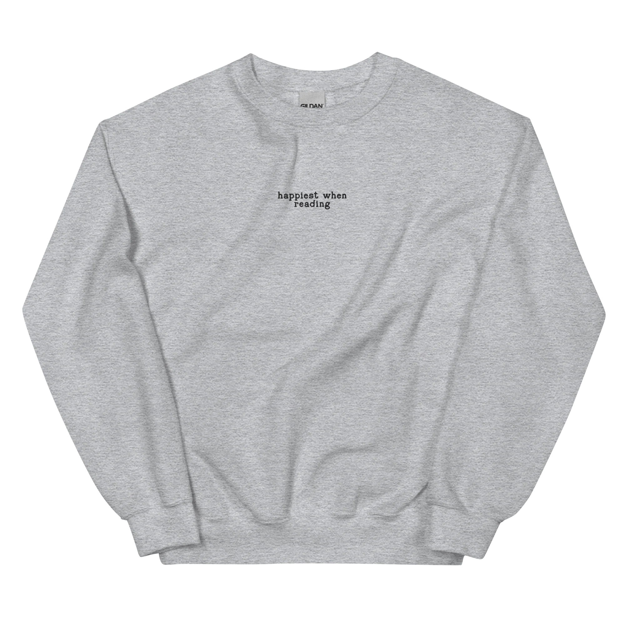 Happiest When Reading Embroidered Sweatshirt - Image 4