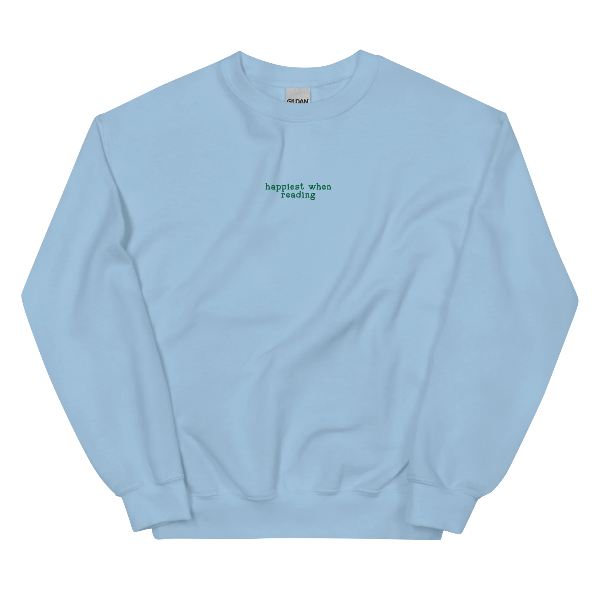 Happiest When Reading Embroidered Sweatshirt - Image 5