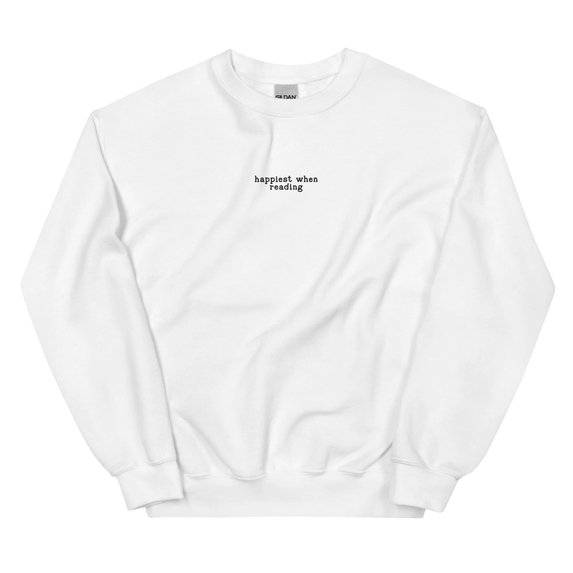 Happiest When Reading Embroidered Sweatshirt - Image 6
