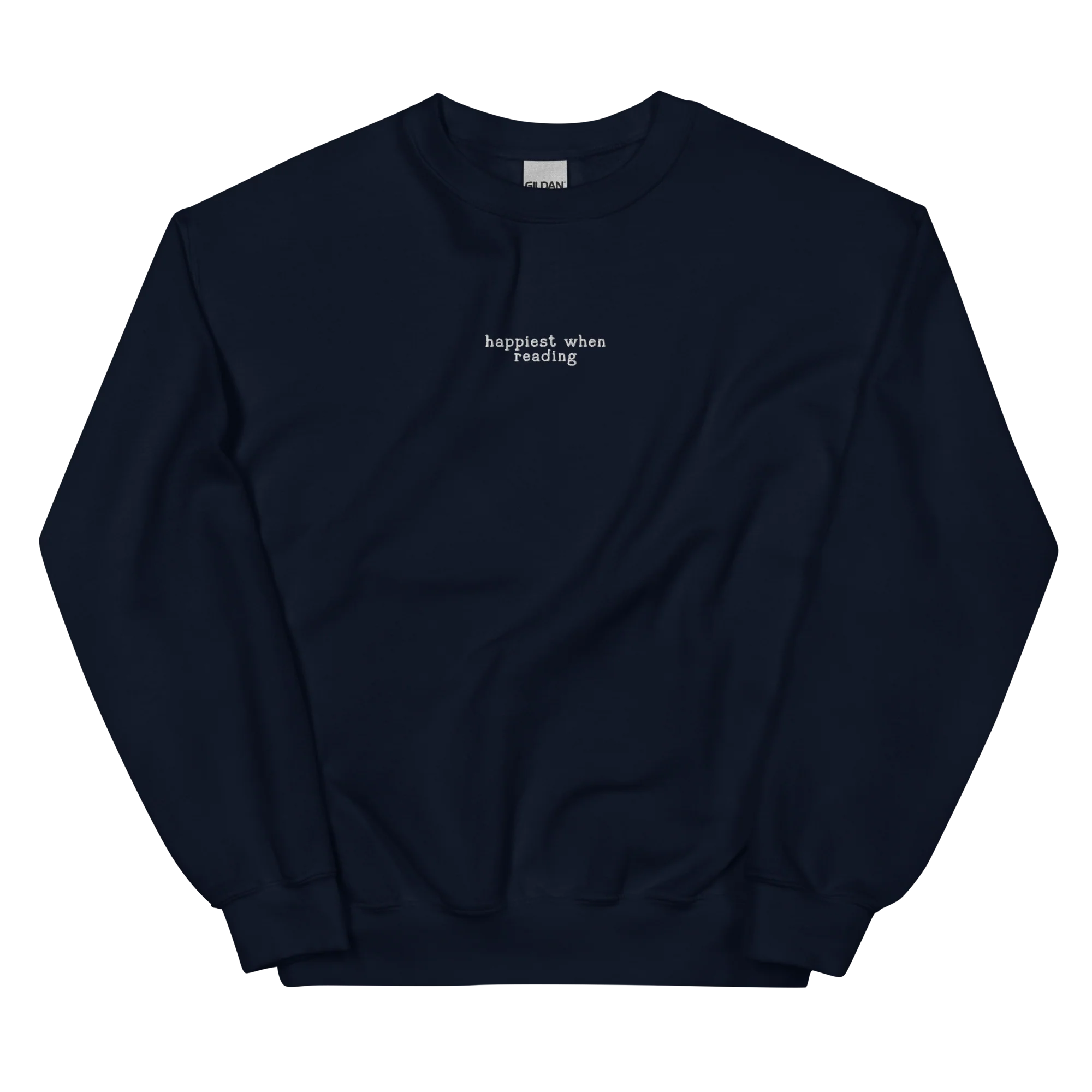 Happiest When Reading Embroidered Sweatshirt - Image 8
