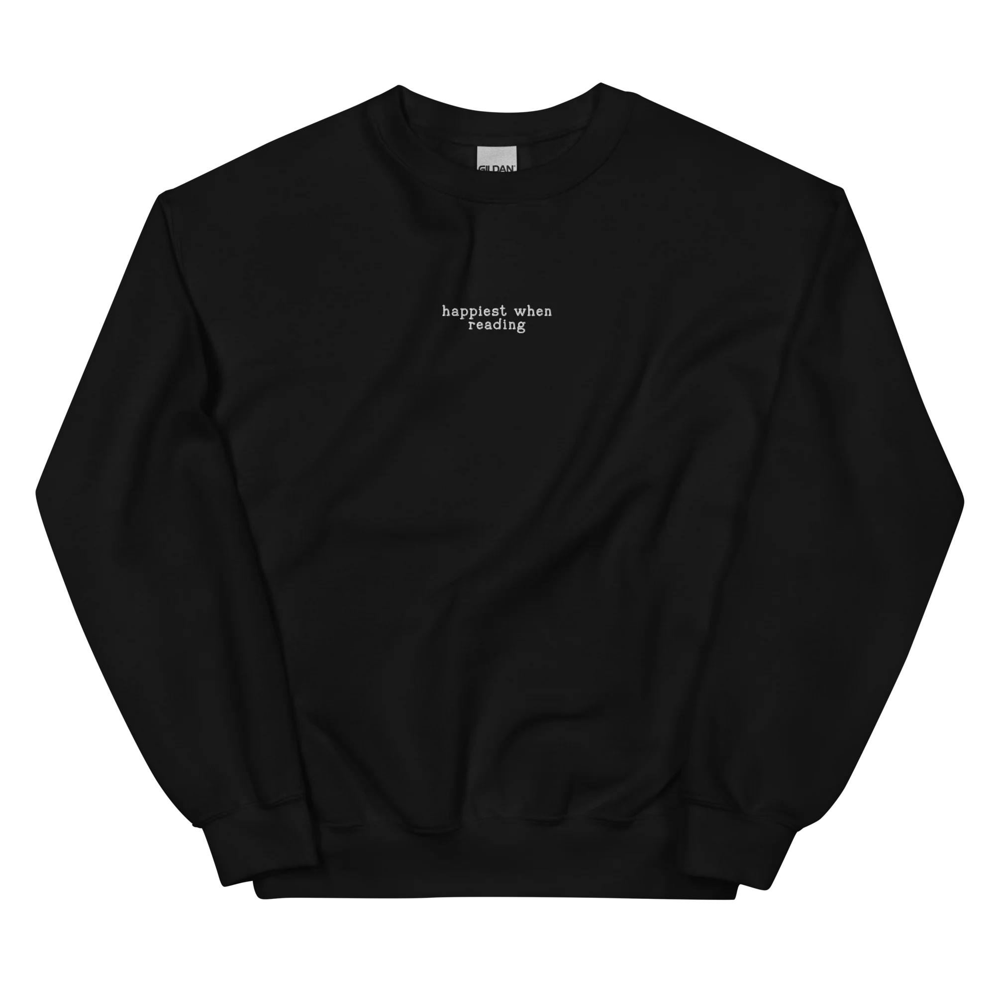 Happiest When Reading Embroidered Sweatshirt - Image 9
