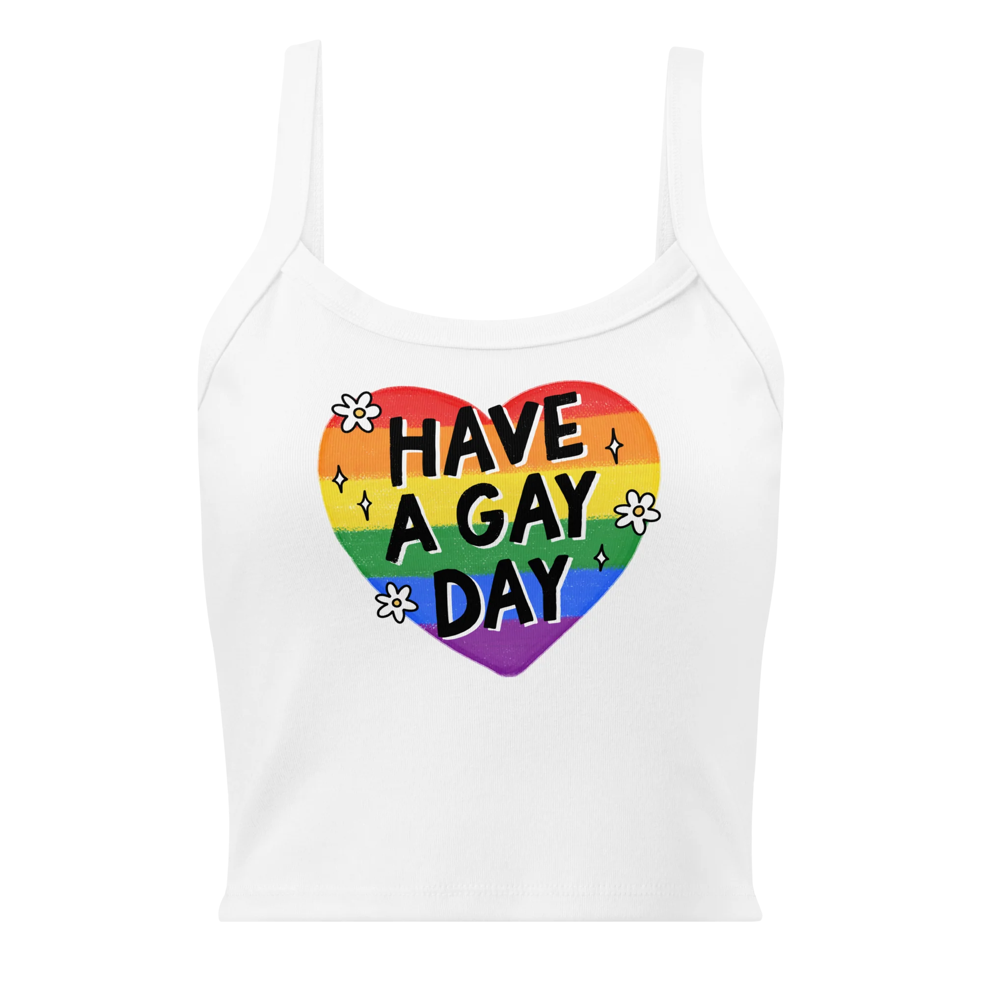 Have a Gay Day Pride Rib Tank Top