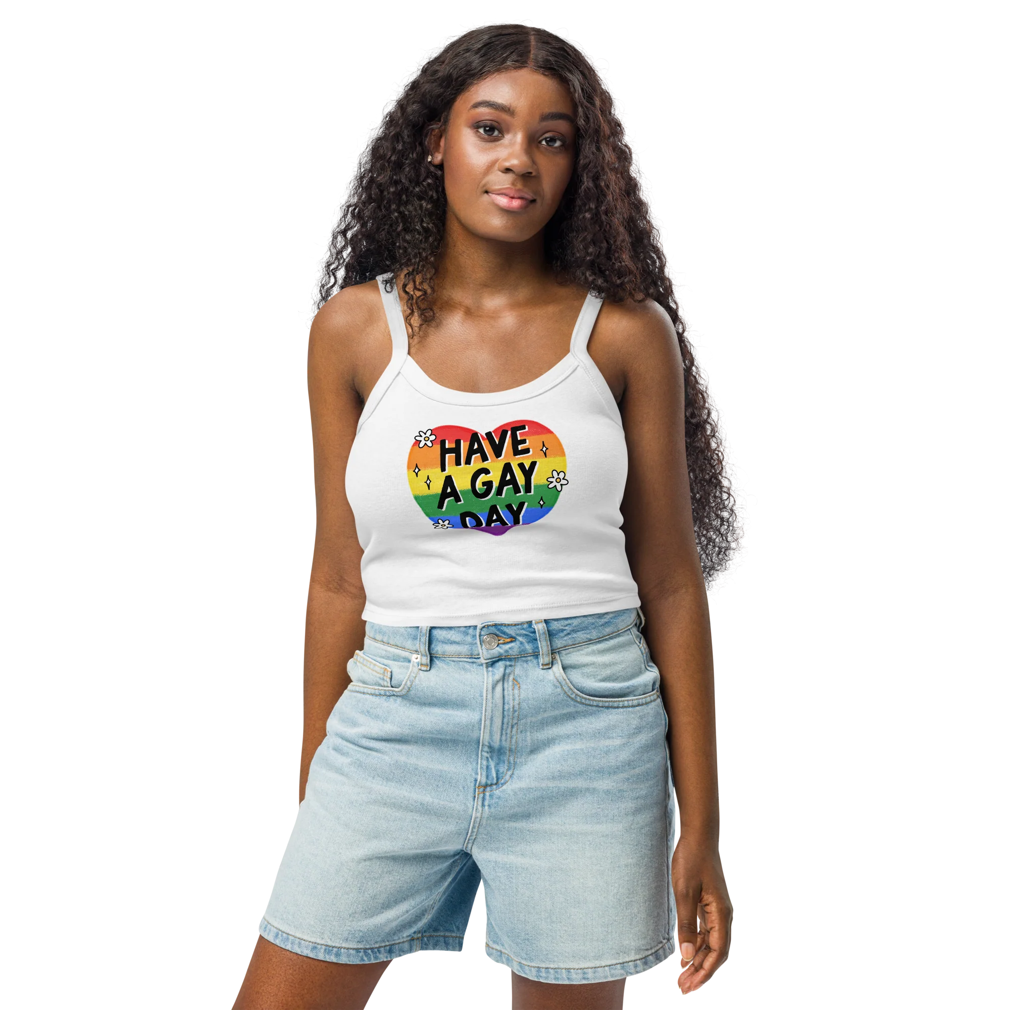 Have a Gay Day Pride Rib Tank Top - Image 2