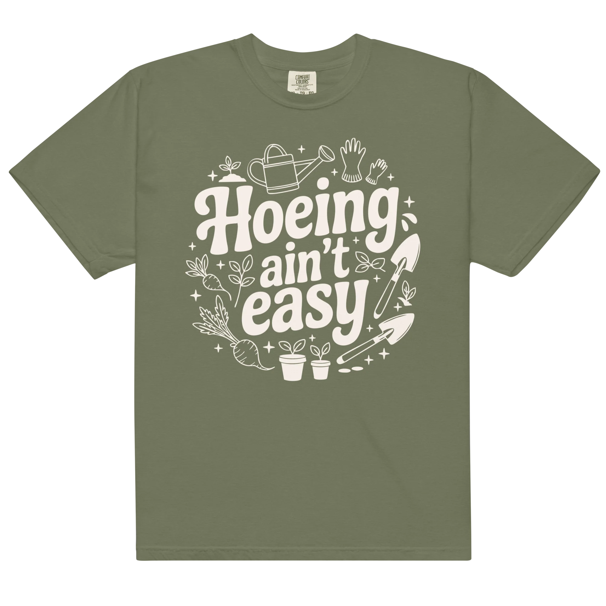Hoeing Ain't Easy Gardening Classic T-Shirt - Image 13