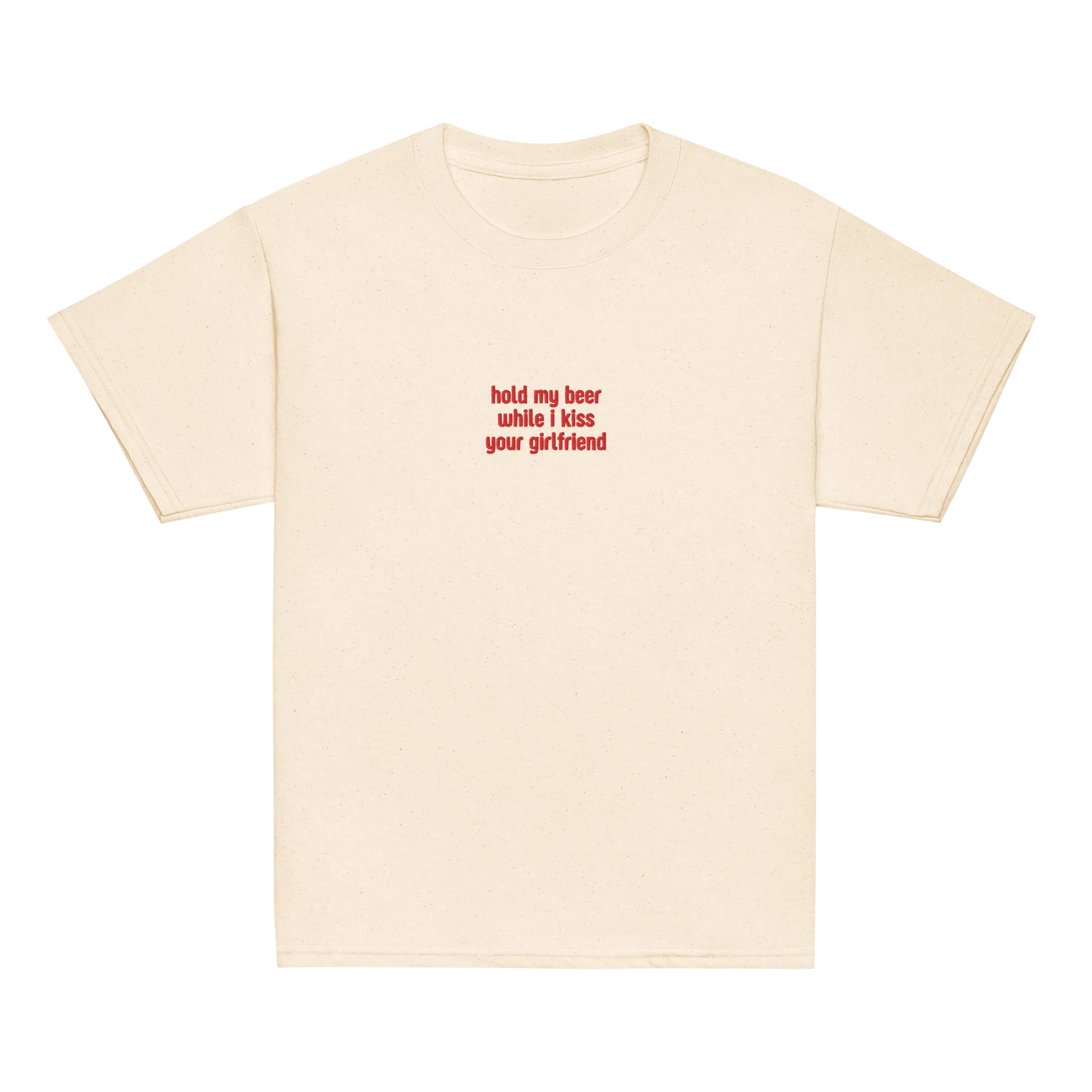 Hold My Beer While Kiss Your Girlfriend Embroidered Baby Tee - Image 5