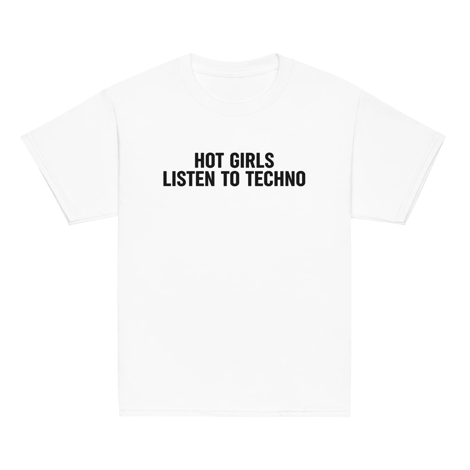 Hot Girls Listen to Techno Baby Tee - Image 3
