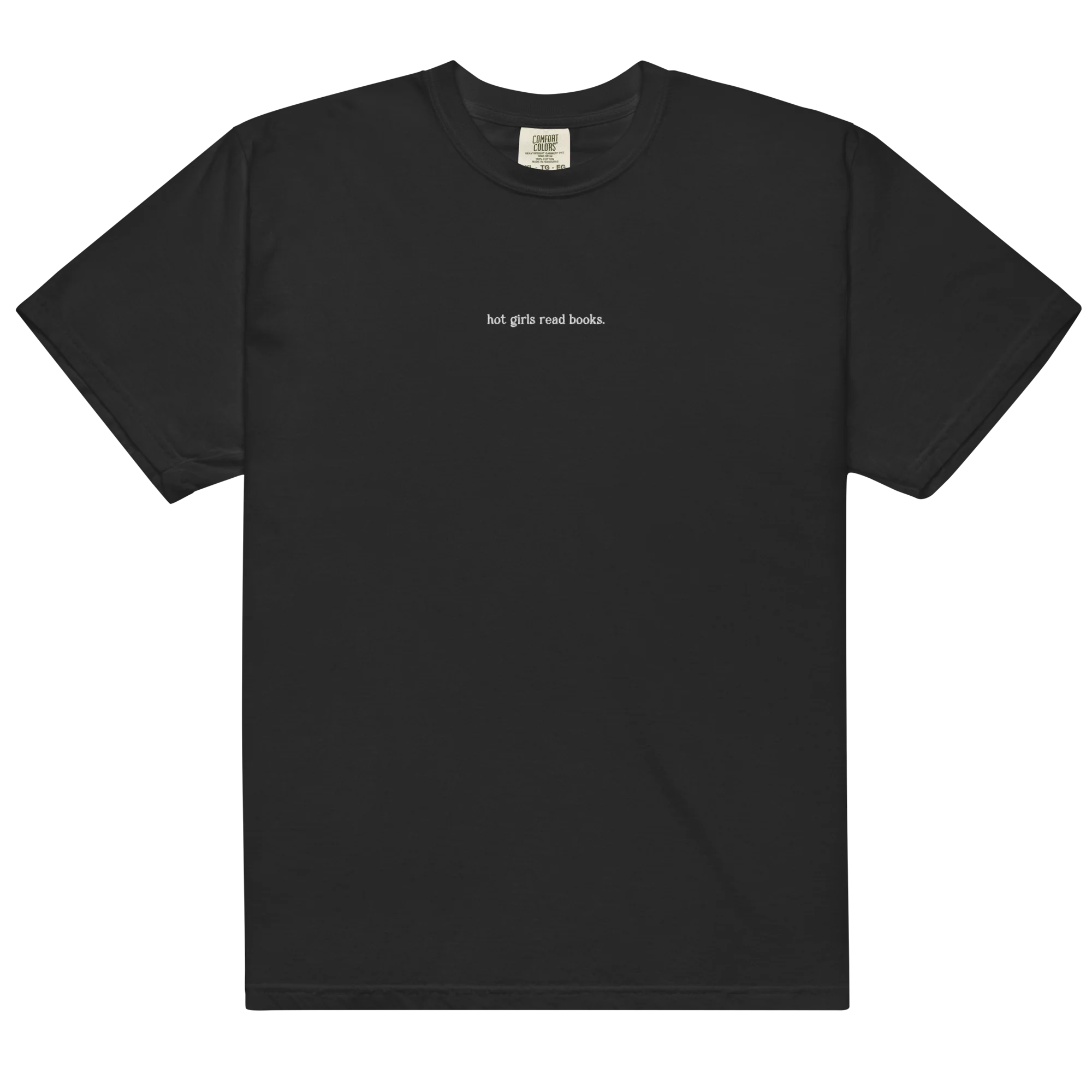 Hot Girls Read Books Embroidered Classic T-Shirt - Image 7