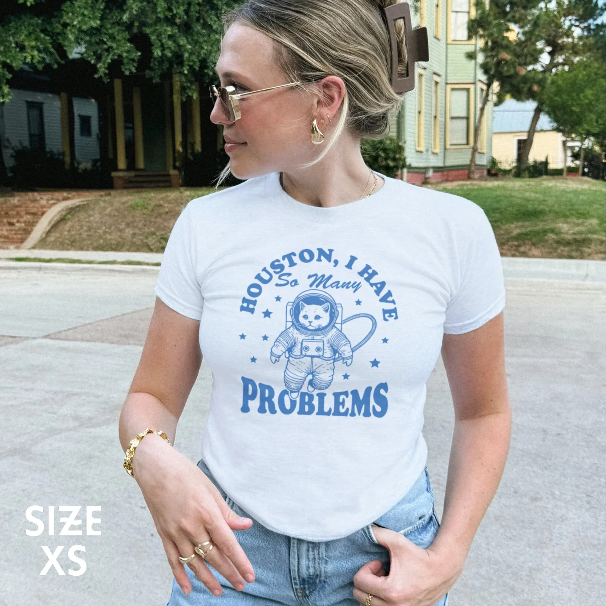 Houston I Have So Many Problems Baby Tee - Image 2
