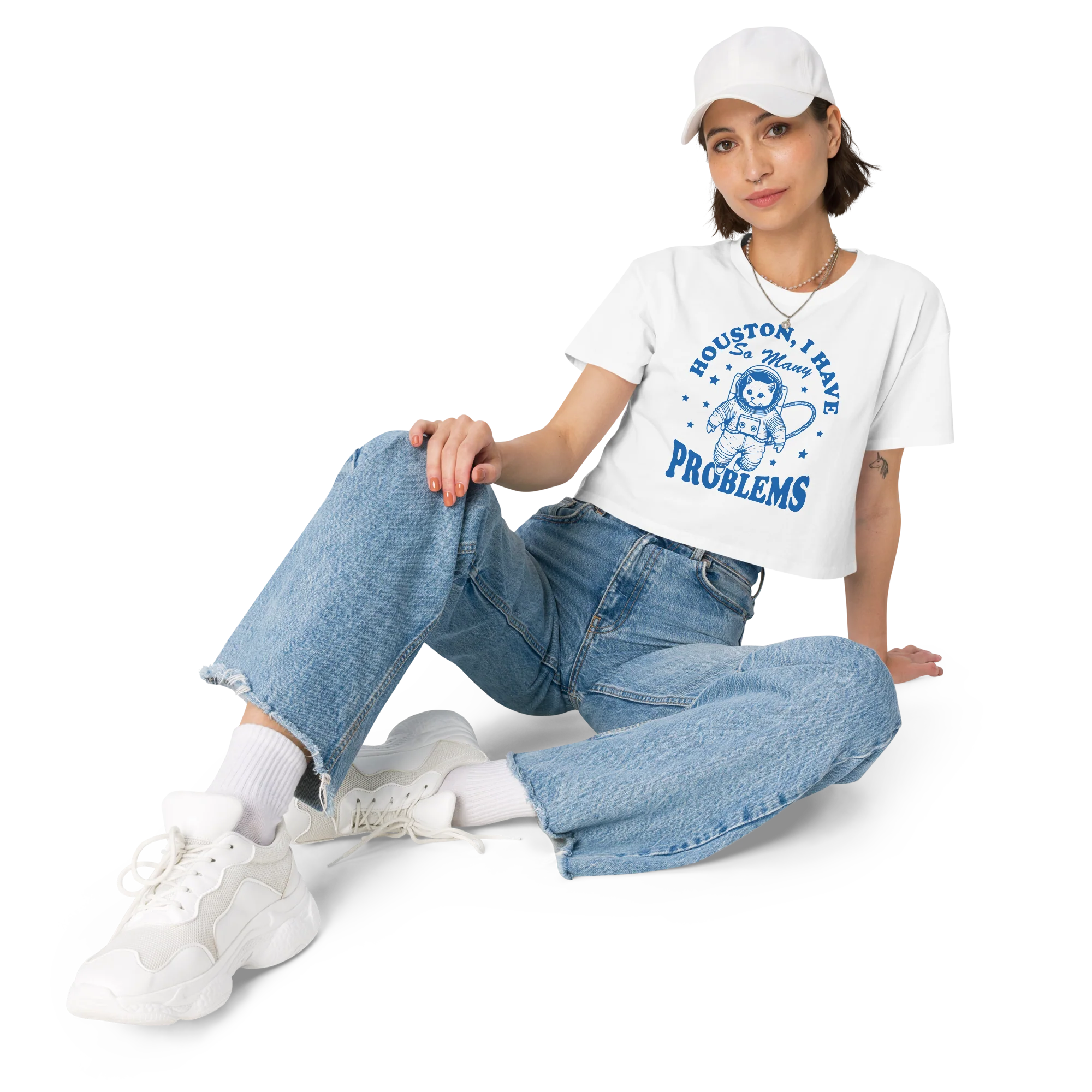 Houston I Have So Many Problems Crop Tee - Image 2