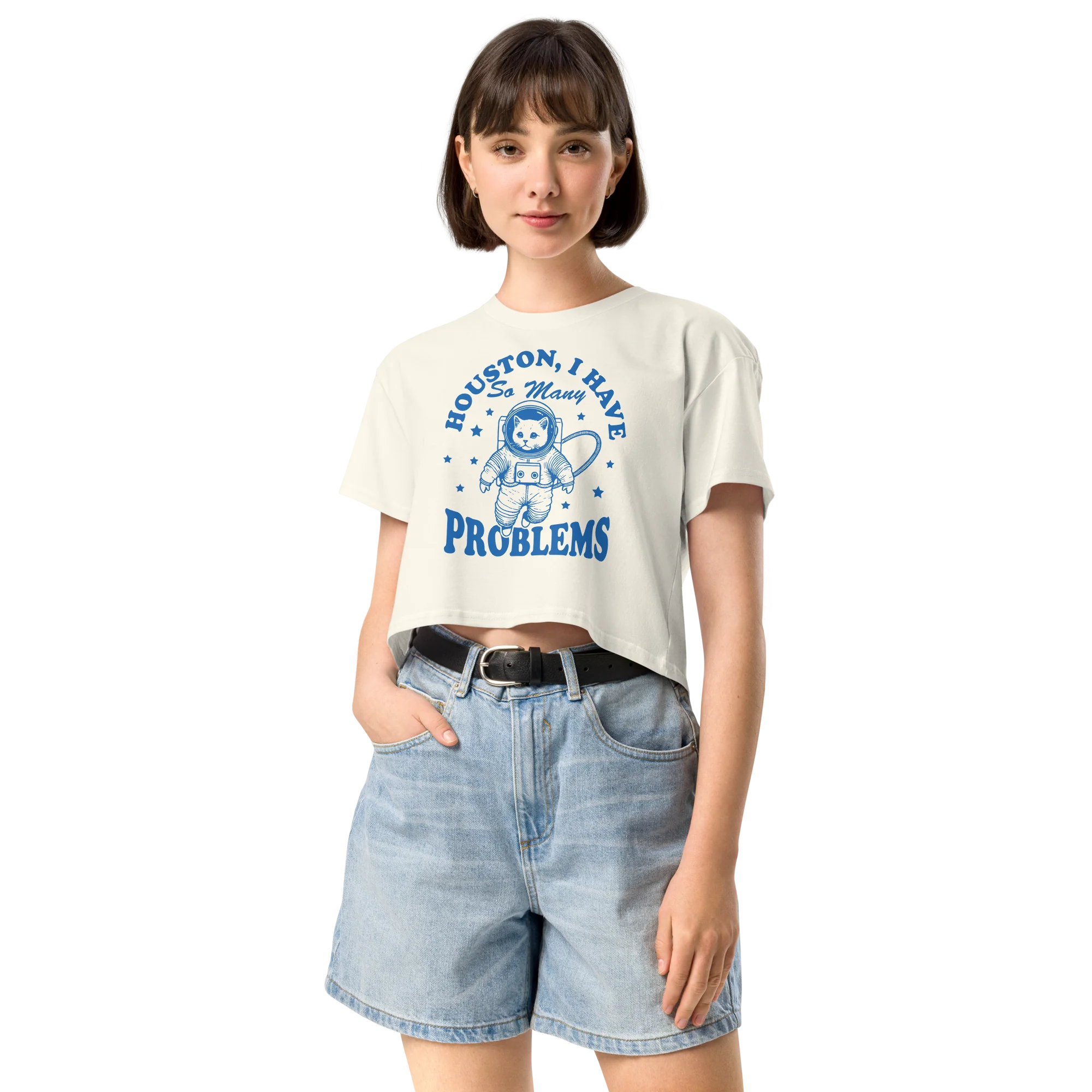 Houston I Have So Many Problems Crop Tee - Image 5
