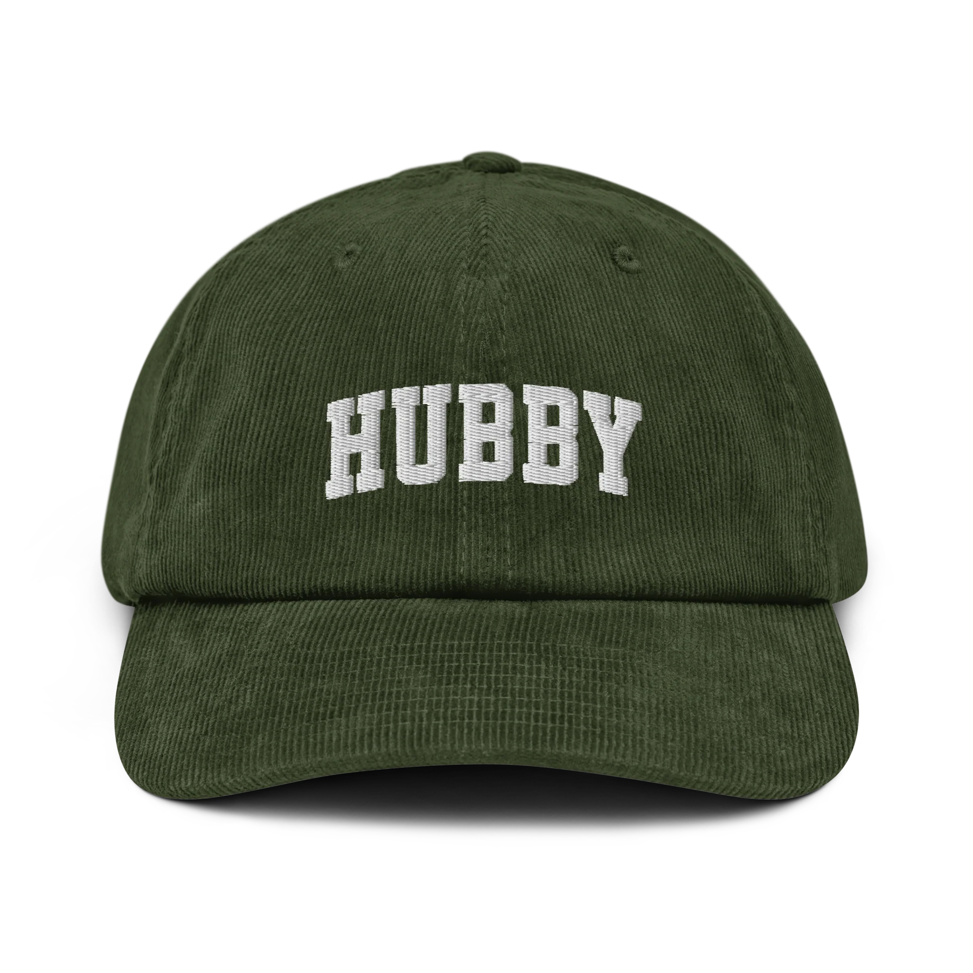 Hubby Embroidered Corduroy Hat