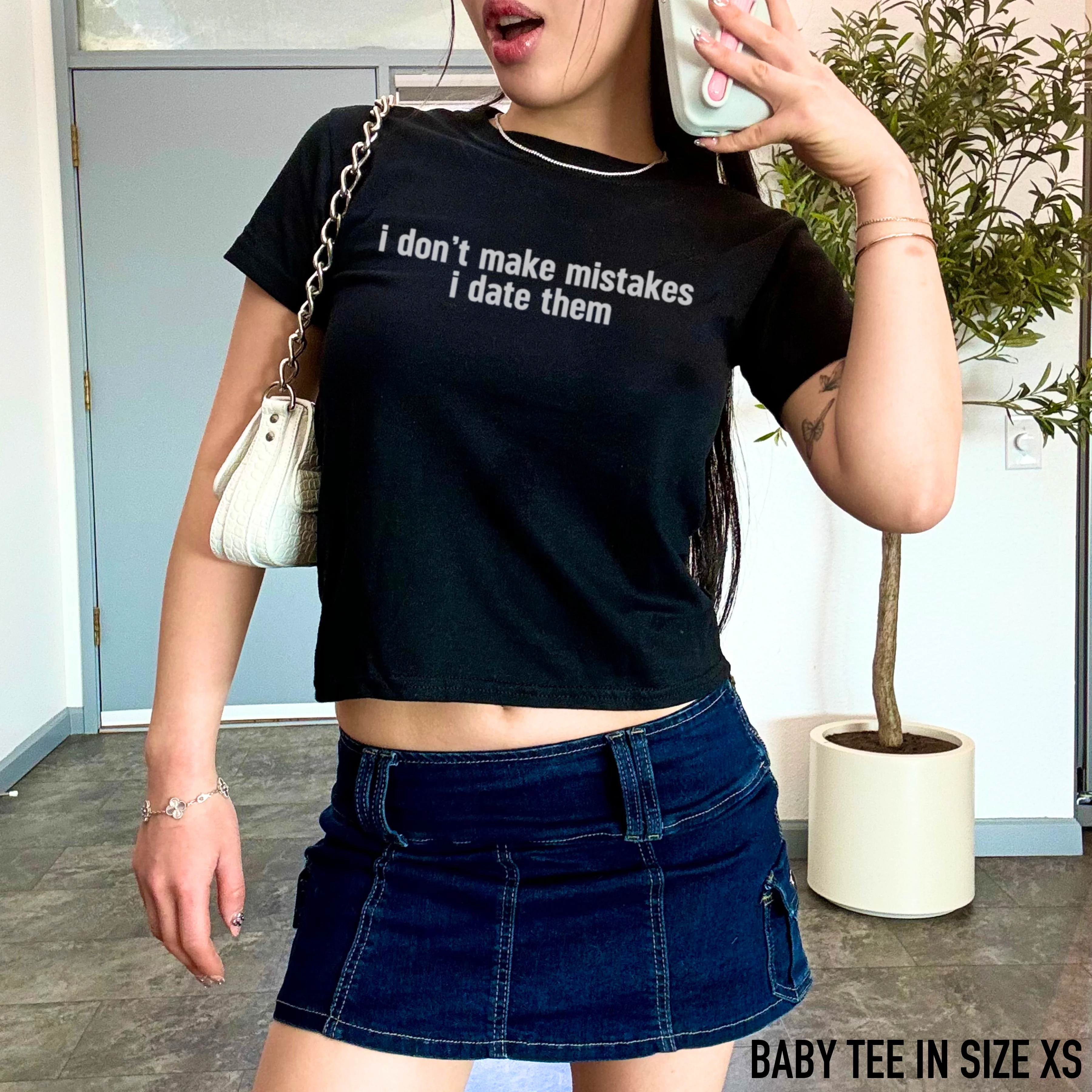 I Don't Make Mistakes I Date Them Baby Tee - Image 2