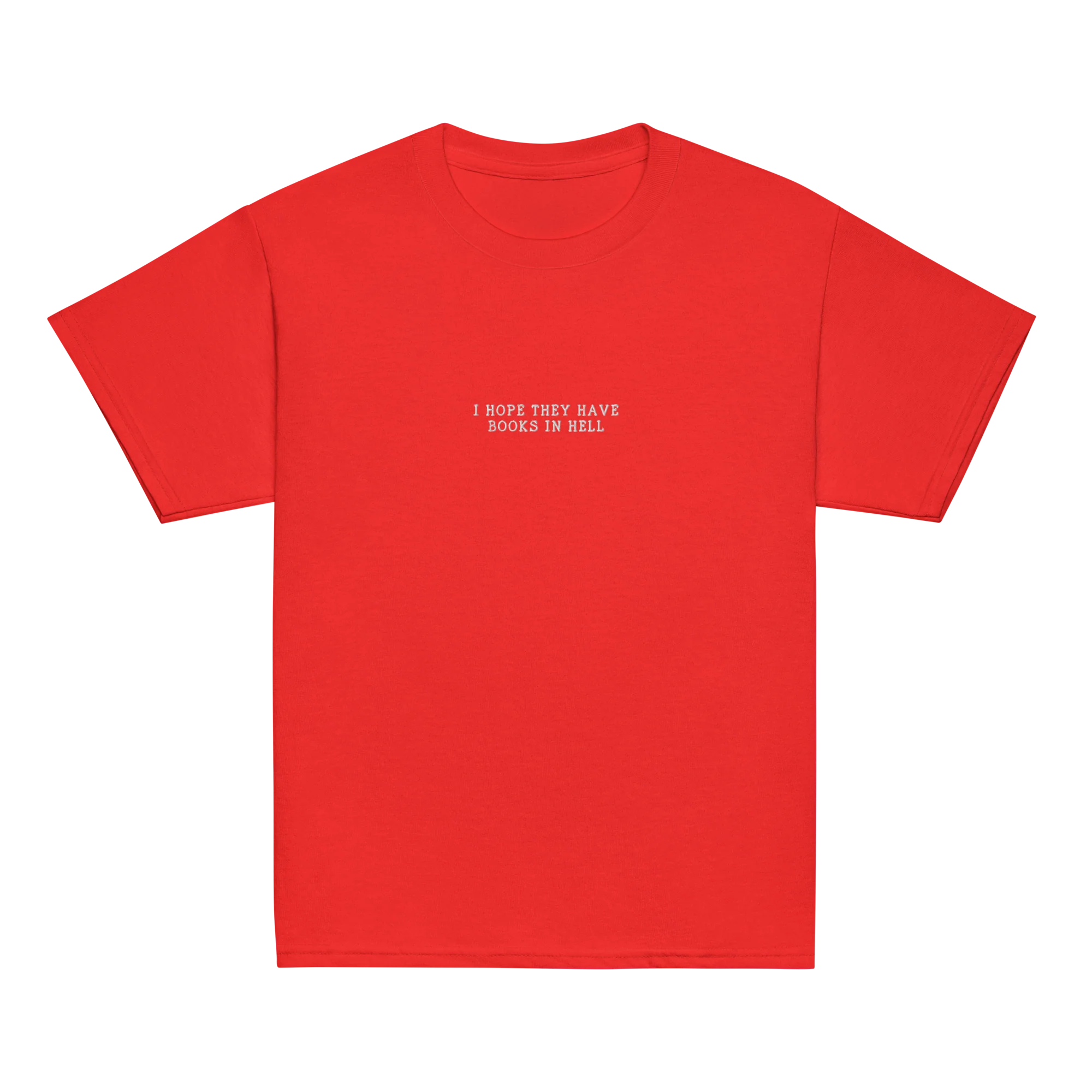 I Hope They Have Books in Hell Embroidered Baby Tee - Image 6