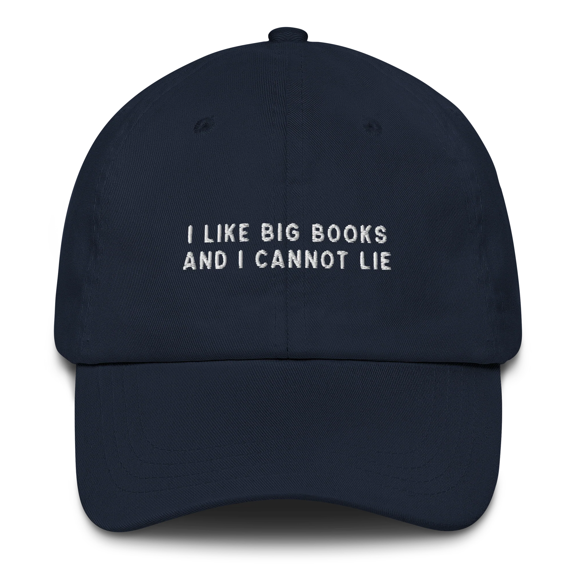 I Like Big Books Cannot Lie Embroidered Cap - Image 3