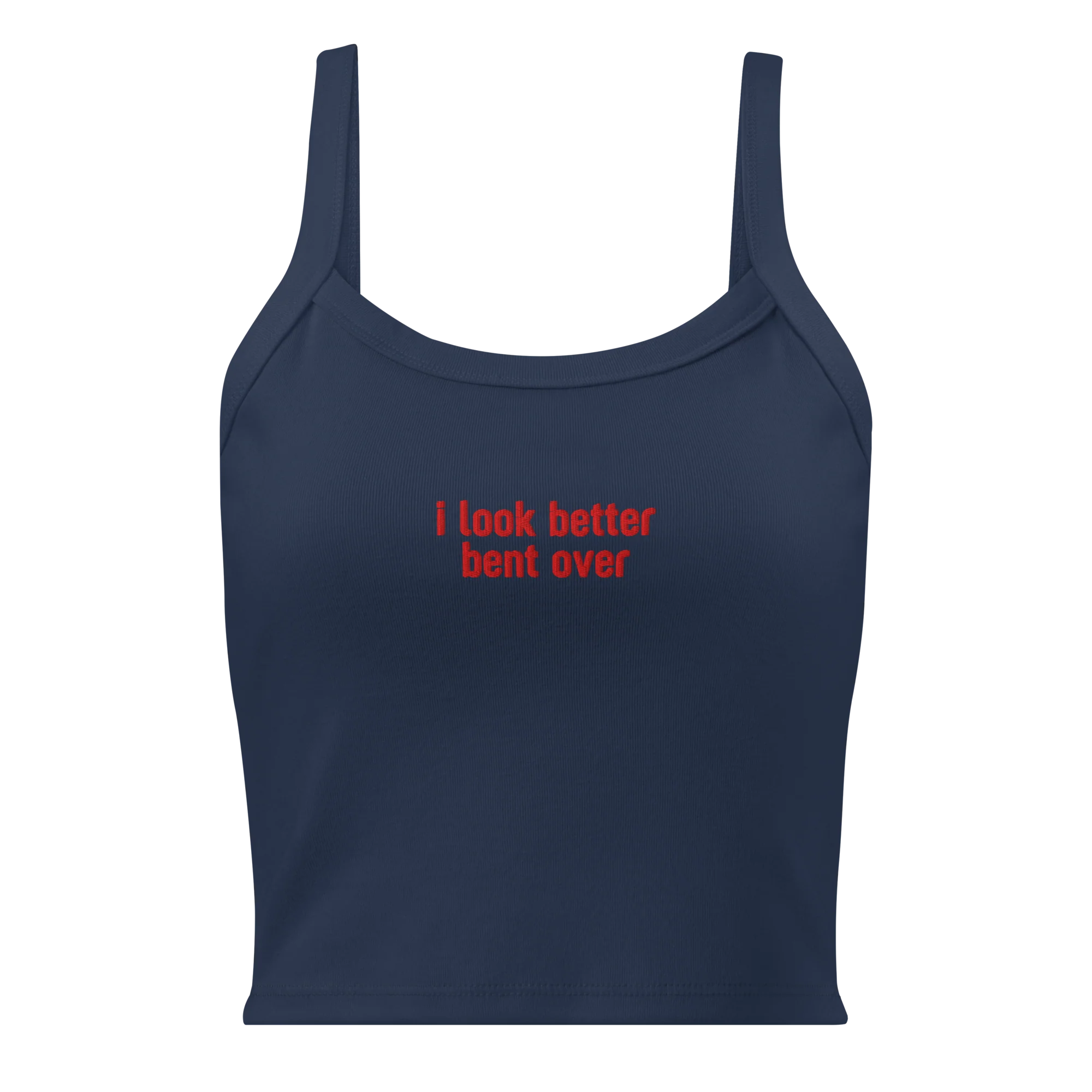 I Look Better Bent Over Rib Embroidered Tank Top - Image 7