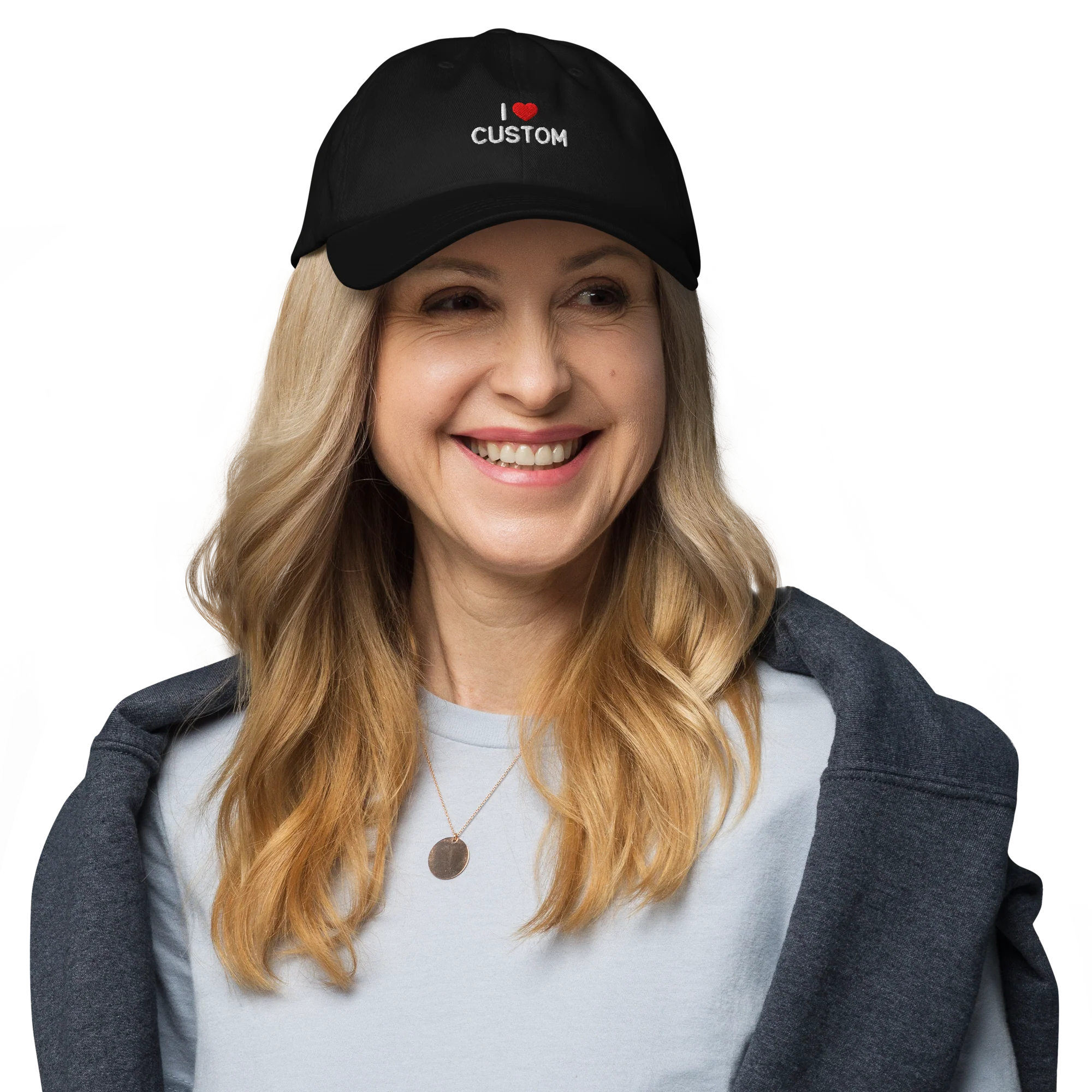 I Love (CUSTOM) Embroidered Cap - Image 2