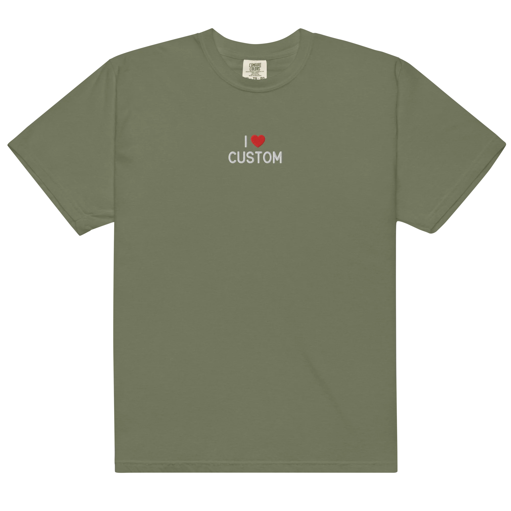 I Love (CUSTOM) Embroidered Classic T-Shirt - Image 12