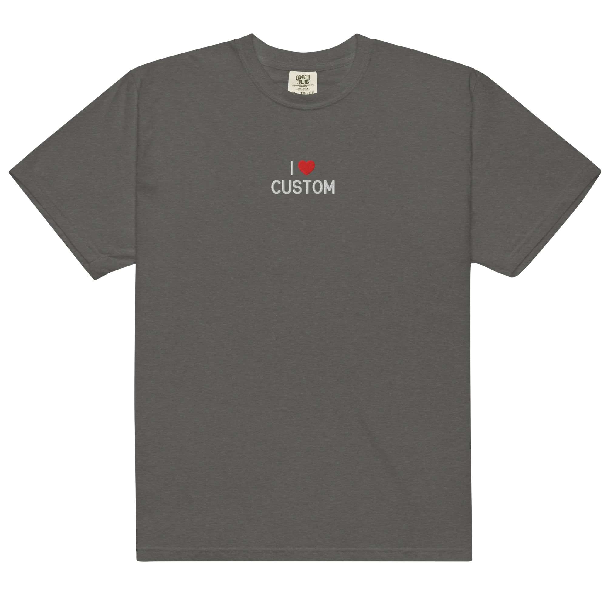 I Love (CUSTOM) Embroidered Classic T-Shirt - Image 3