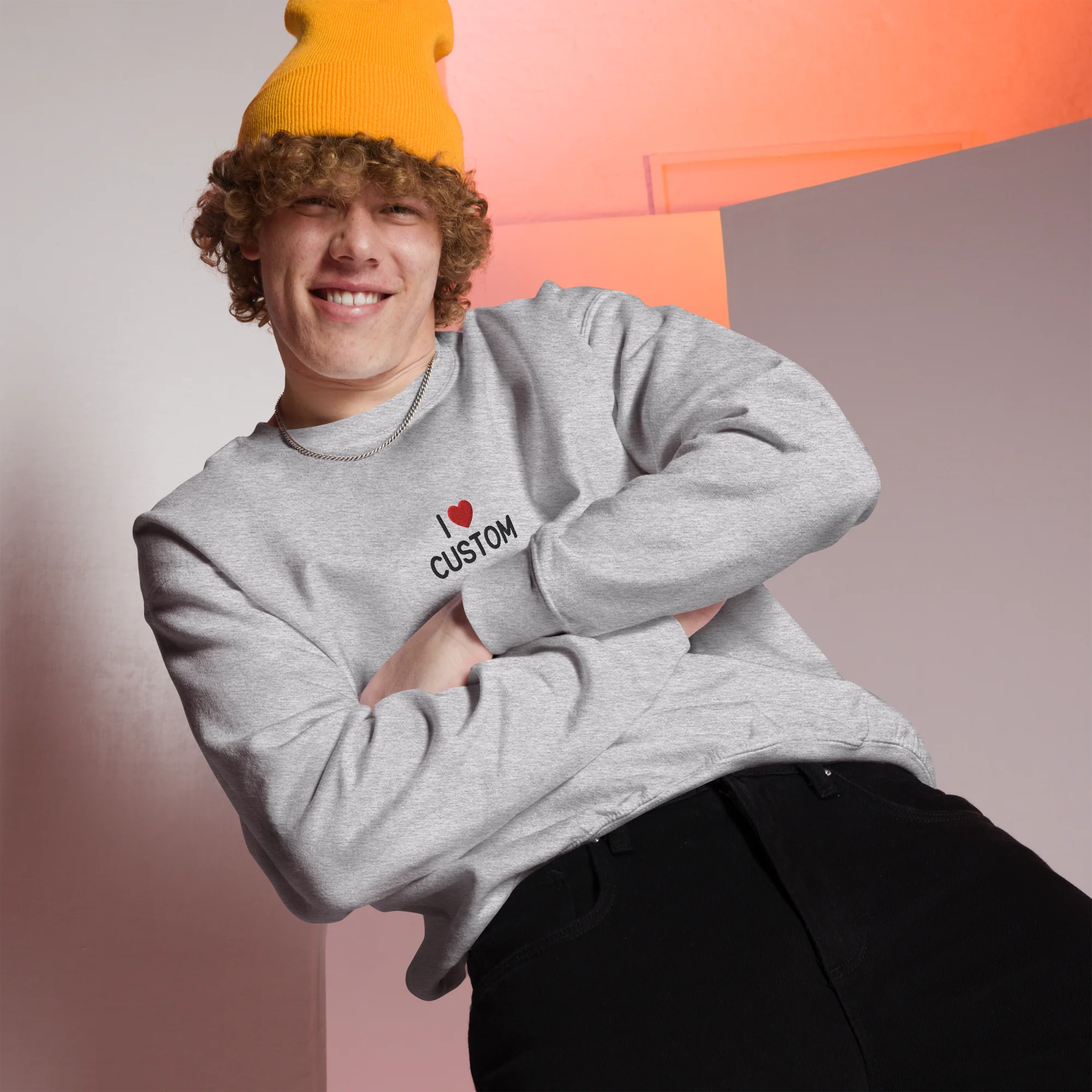 I Love (CUSTOM) Embroidered Sweatshirt - Image 7