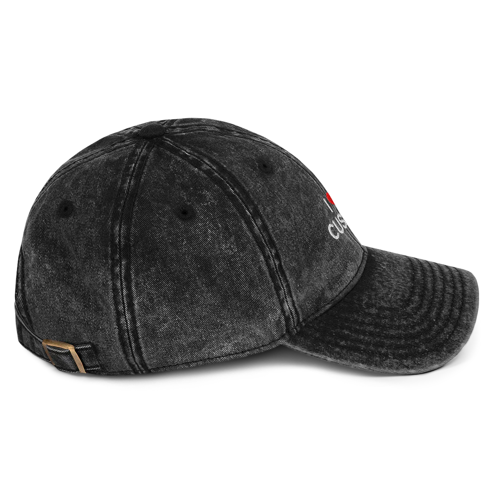 I Love (CUSTOM) Embroidered Vintage Cap - Image 3