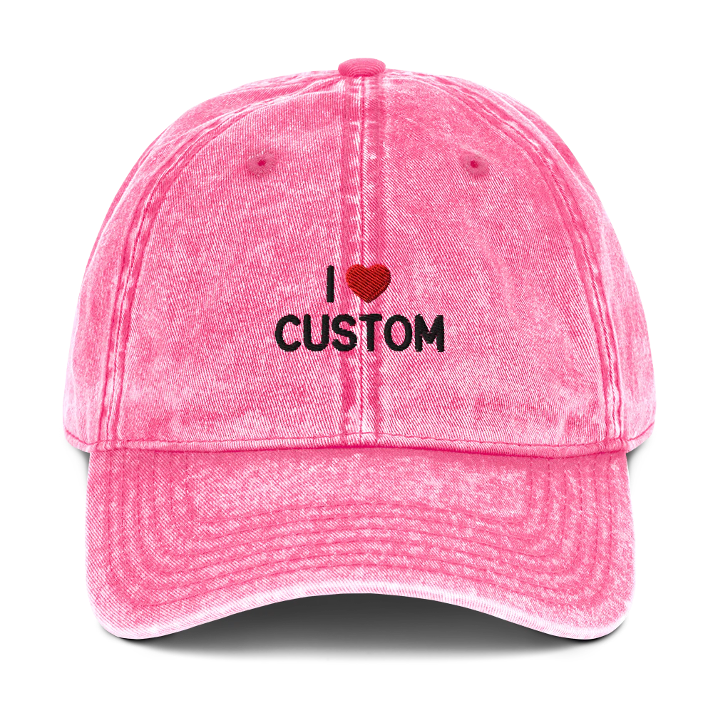 I Love (CUSTOM) Embroidered Vintage Cap - Image 8