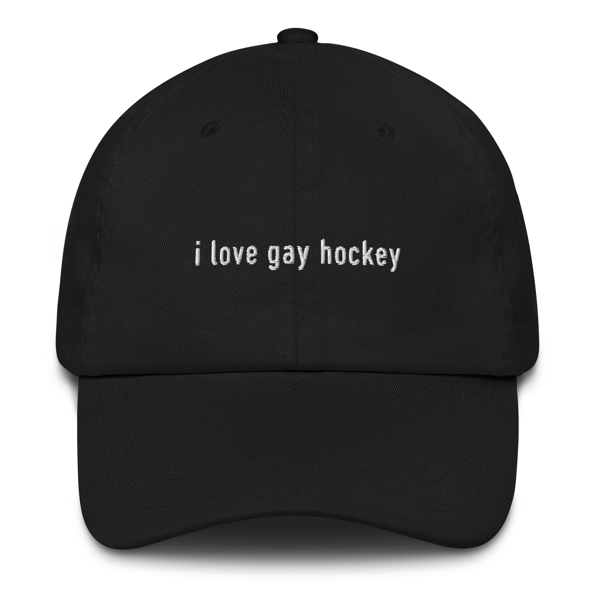 I Love Gay Hockey HR Embroidered Cap - Image 8