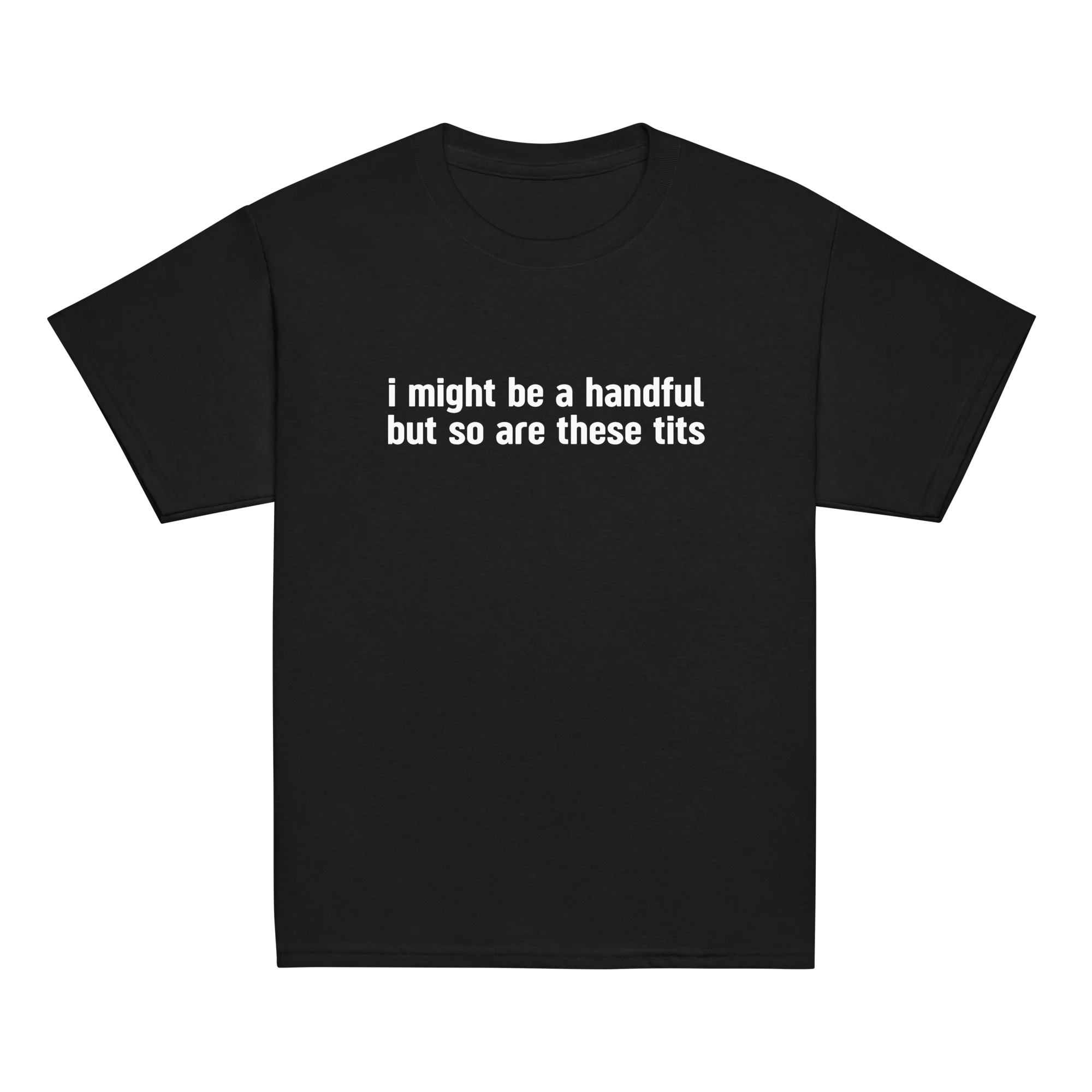 I Might Be a Handful So Are These Tits Baby Tee - Image 7