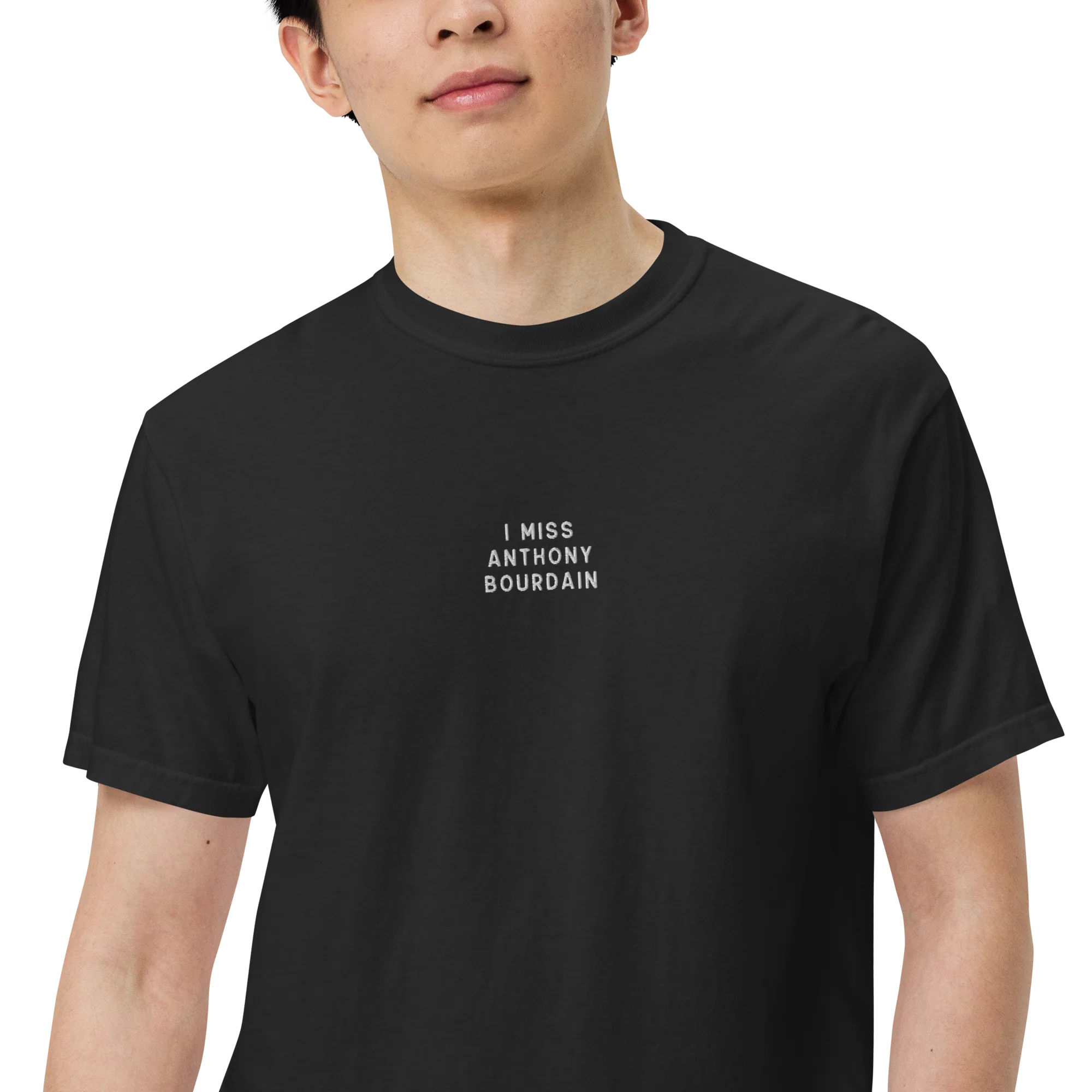 I Miss Anthony Bourdain Embroidered Classic T-Shirt - Image 2