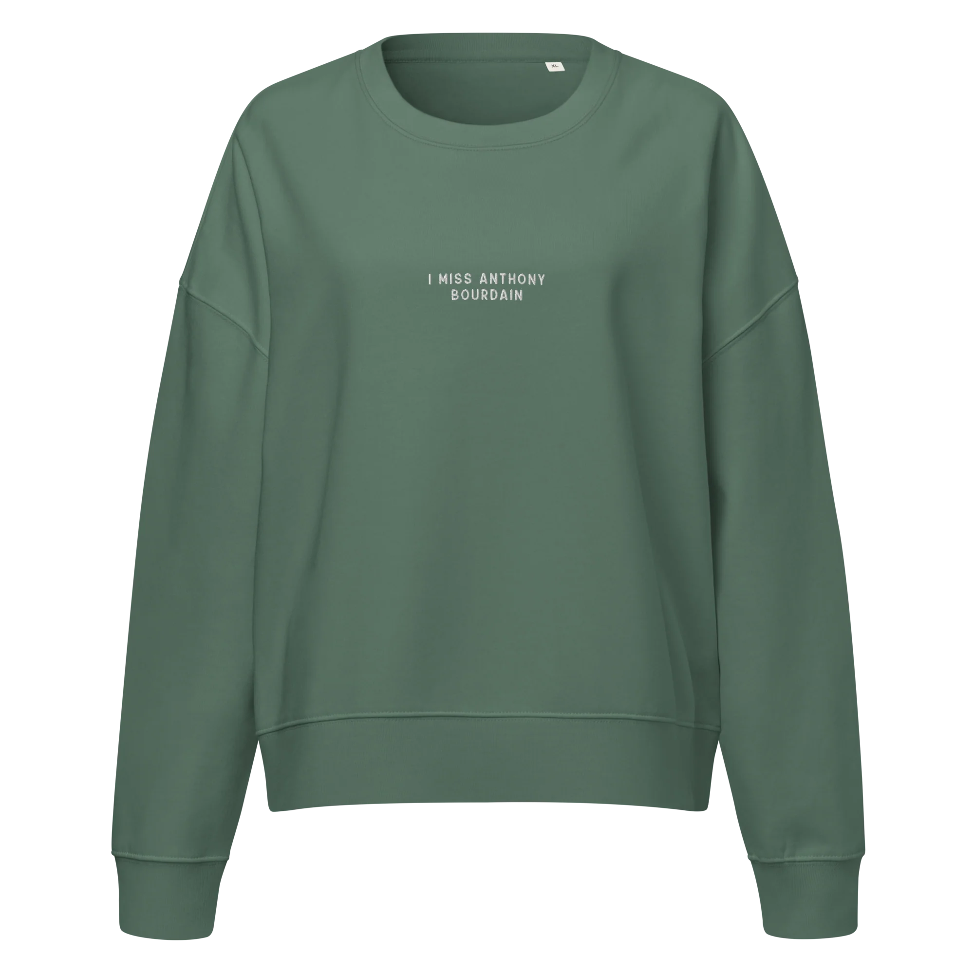 I Miss Anthony Bourdain Embroidered Women’s Organic Sweatshirt - Image 8