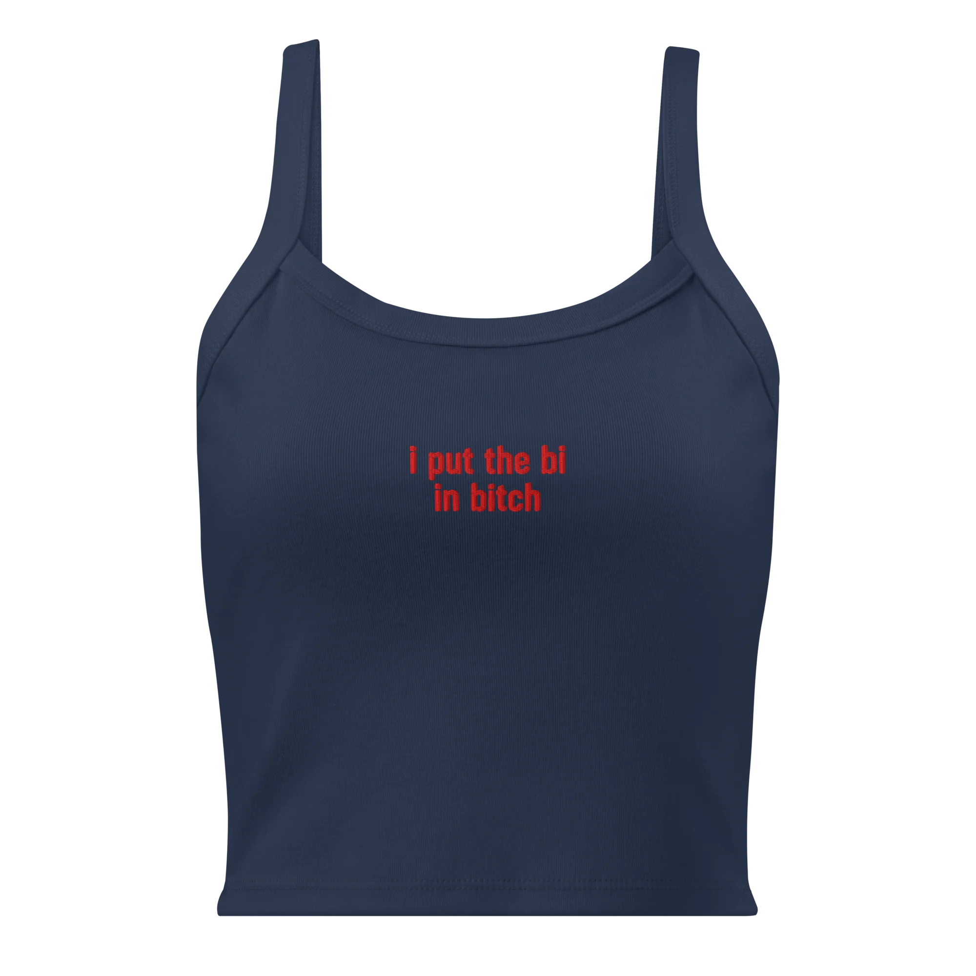 I Put the Bi in Bitch Rib Embroidered Tank Top - Image 5