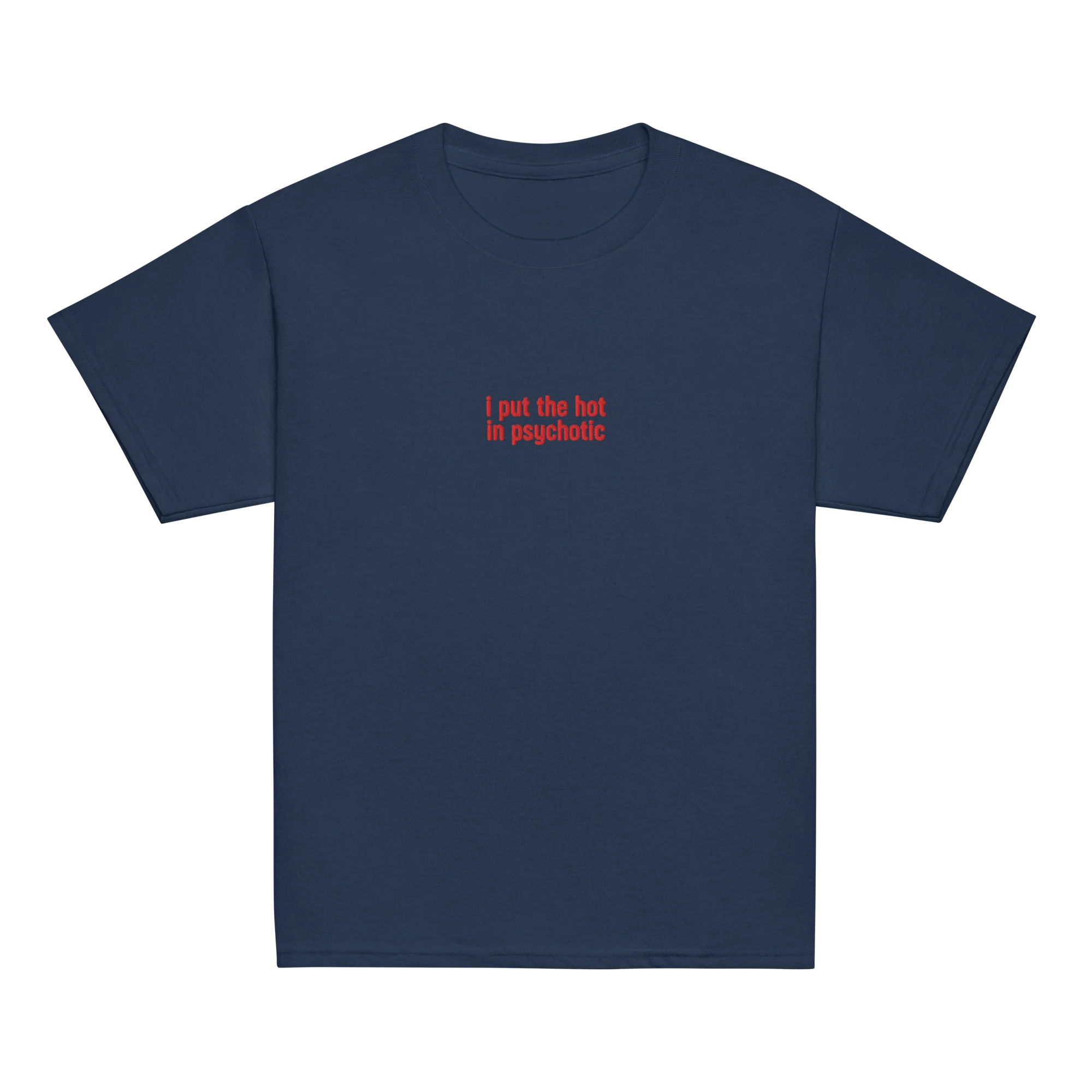 I Put the Hot in Psychotic Embroidered Baby Tee - Image 8