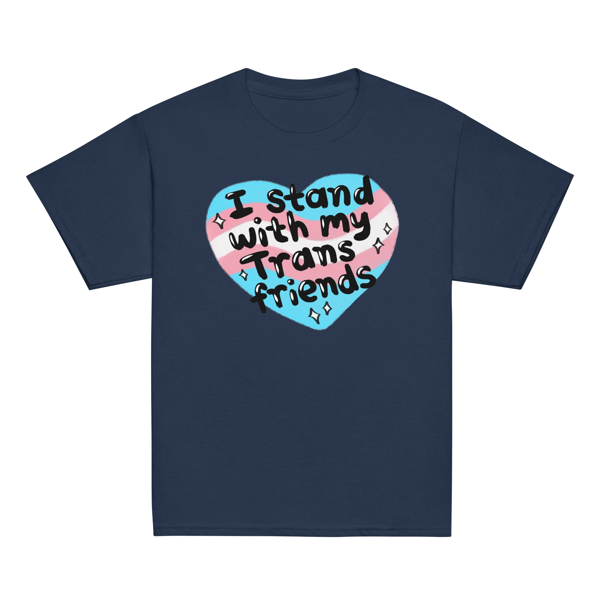I Stand With My Trans Friends Pride Baby Tee - Image 5