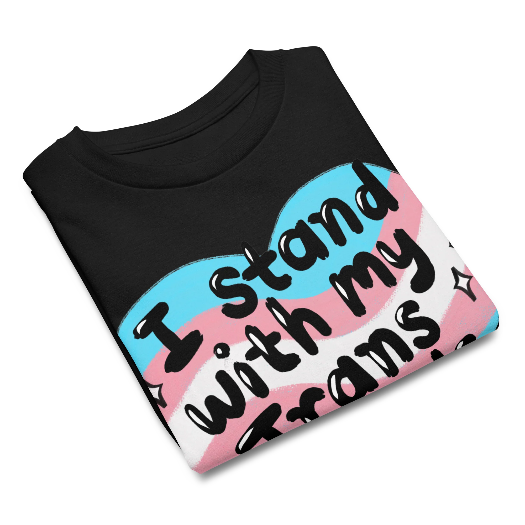 I Stand With My Trans Friends Pride Baby Tee - Image 9