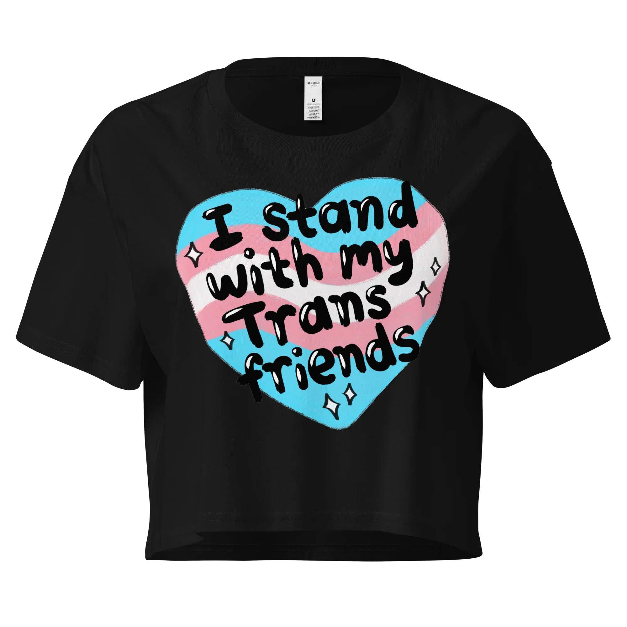 I Stand With My Trans Friends Pride Crop Tee