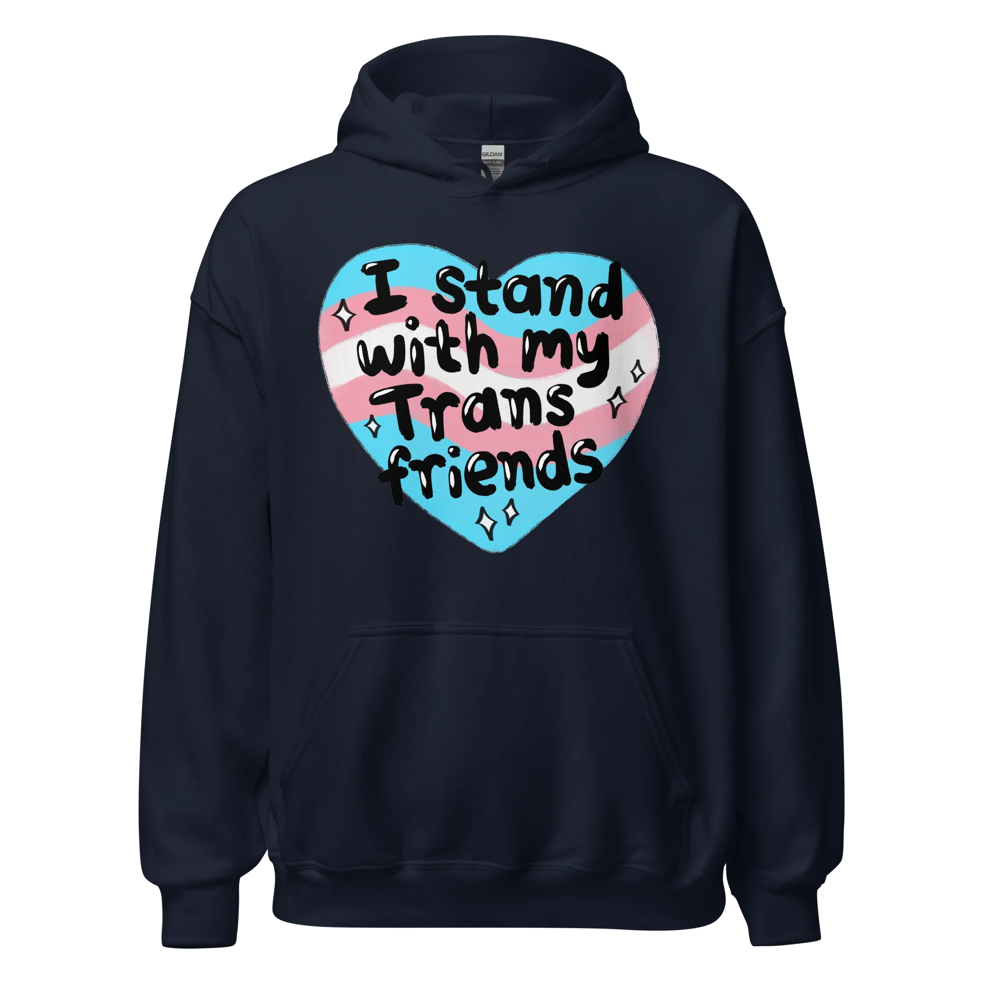 I Stand With My Trans Friends Pride Hoodie - Image 3