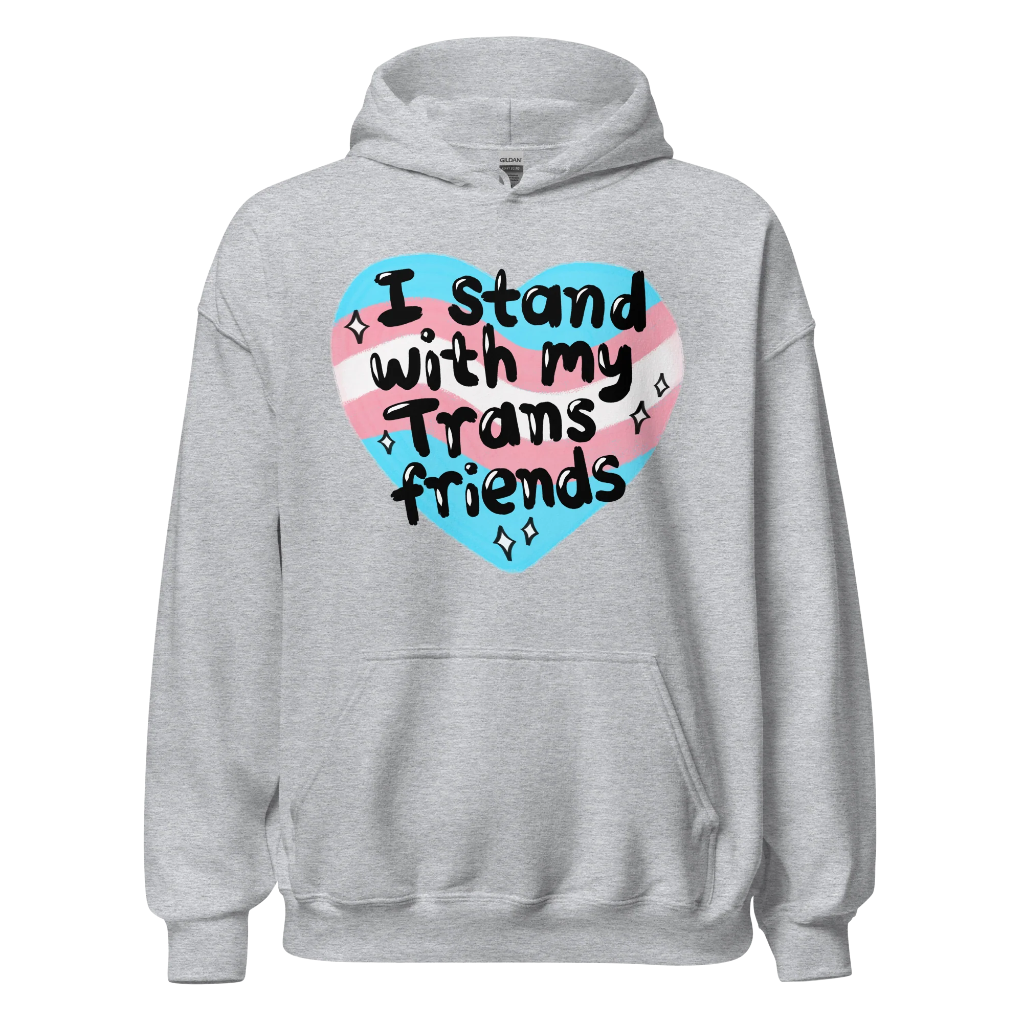 I Stand With My Trans Friends Pride Hoodie - Image 4
