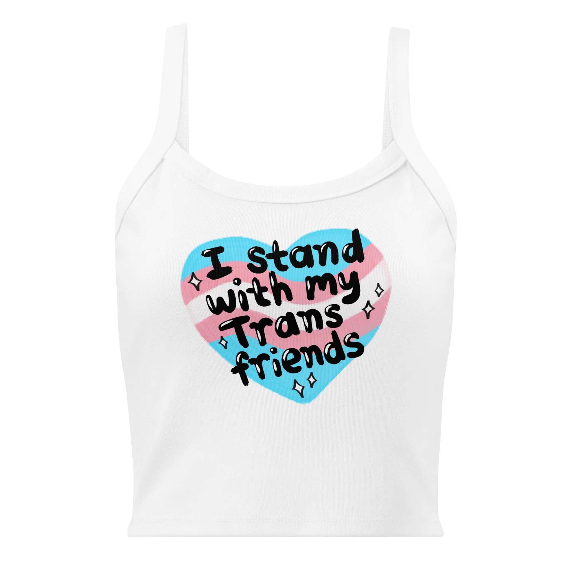 I Stand With My Trans Friends Pride Rib Tank Top