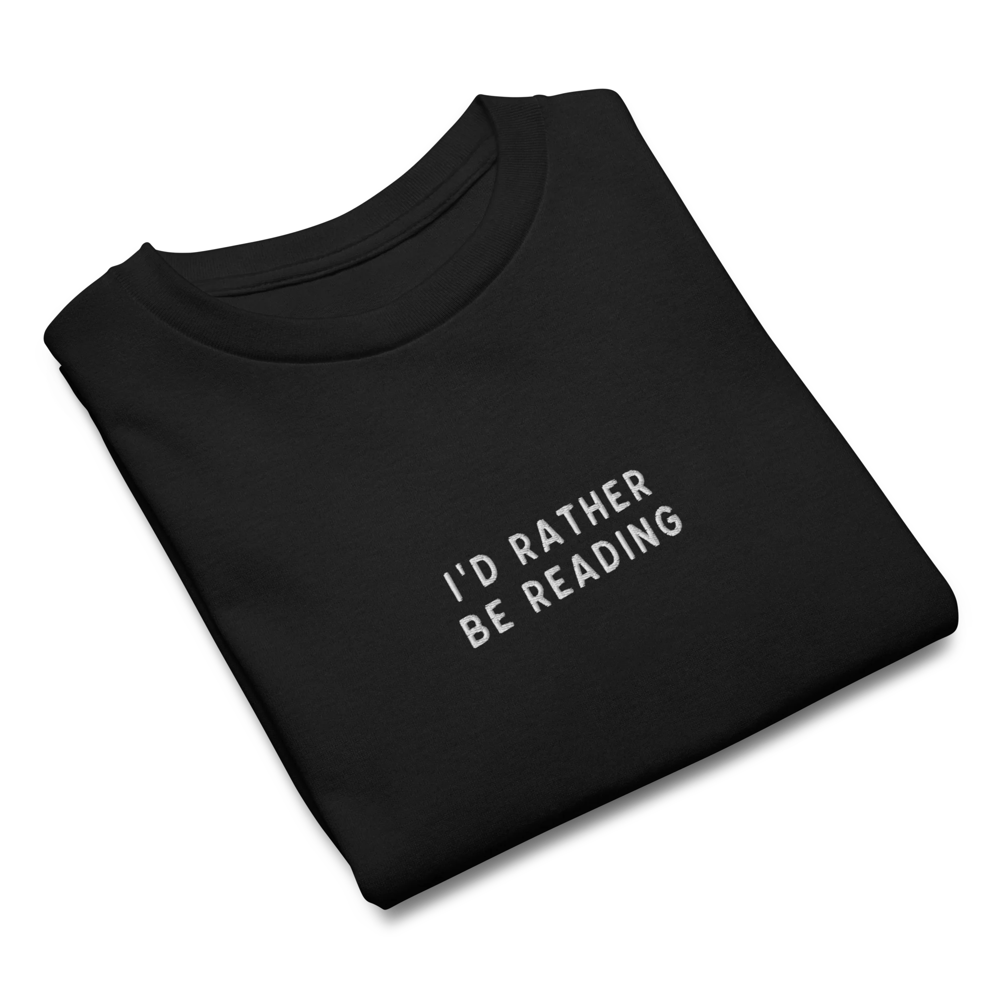 I'd Rather Be Reading Embroidered Baby Tee - Image 3