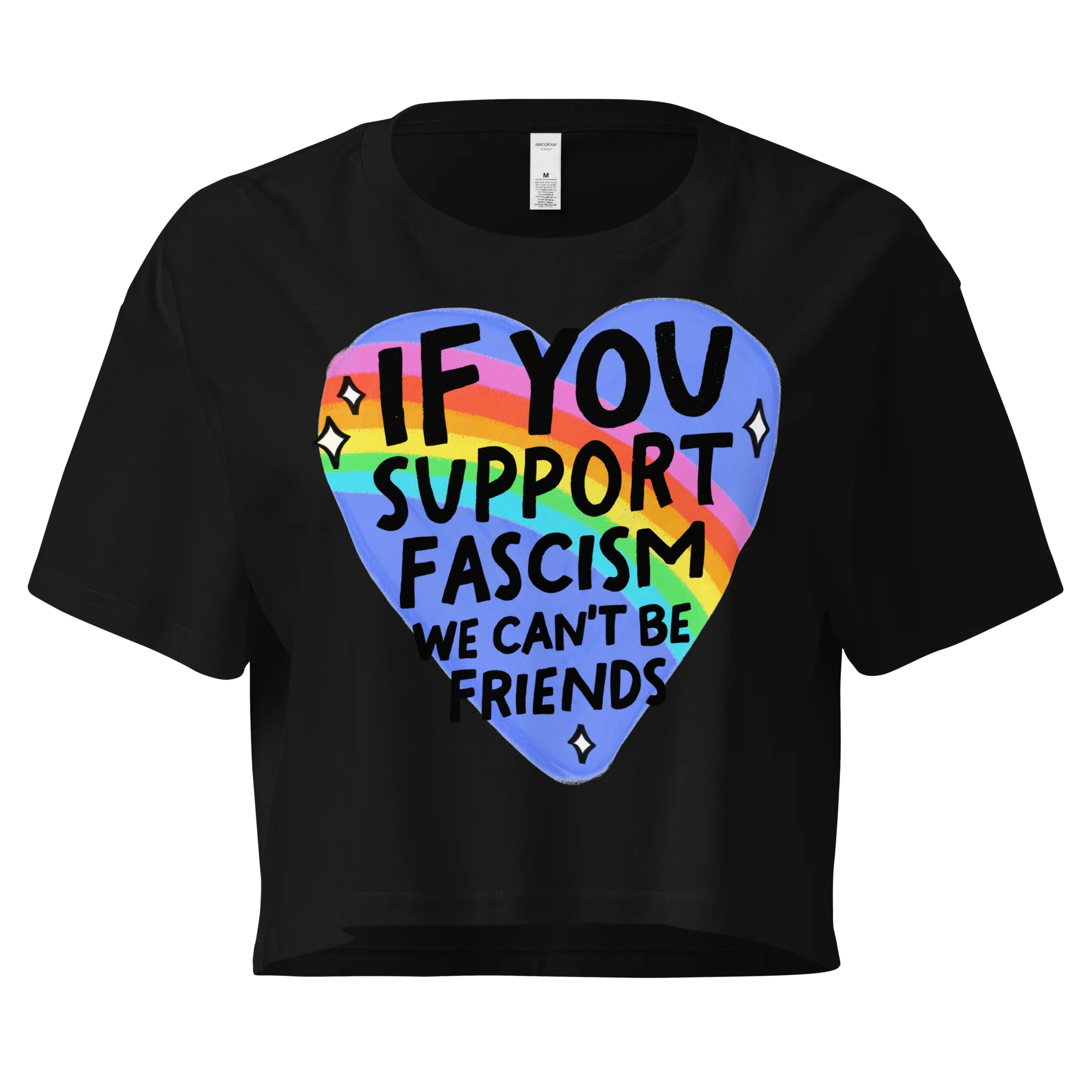 If You Support Fascism We Can't Be Friends Crop Tee - Image 7